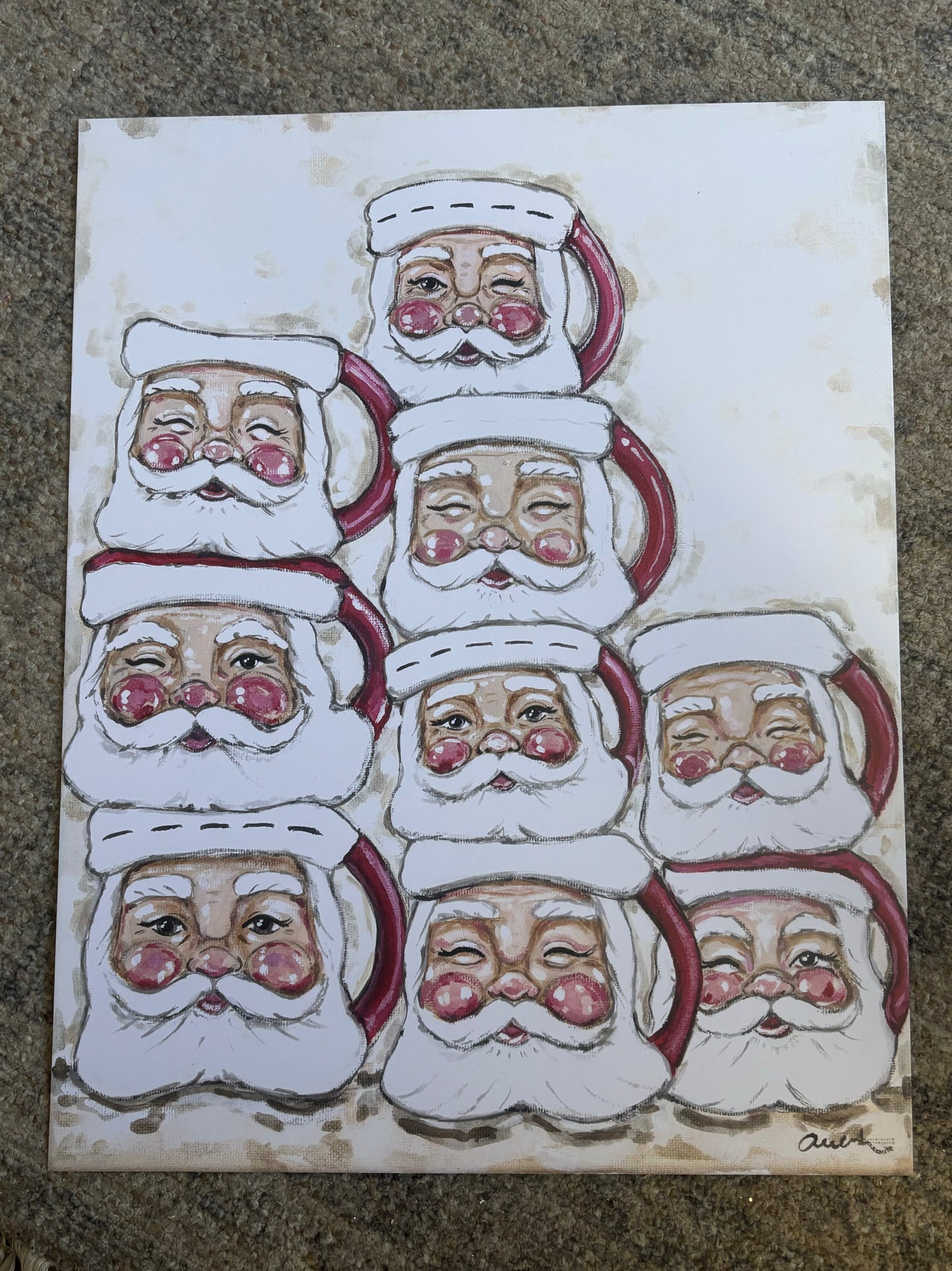 Santa mugs Paper Print 11x14