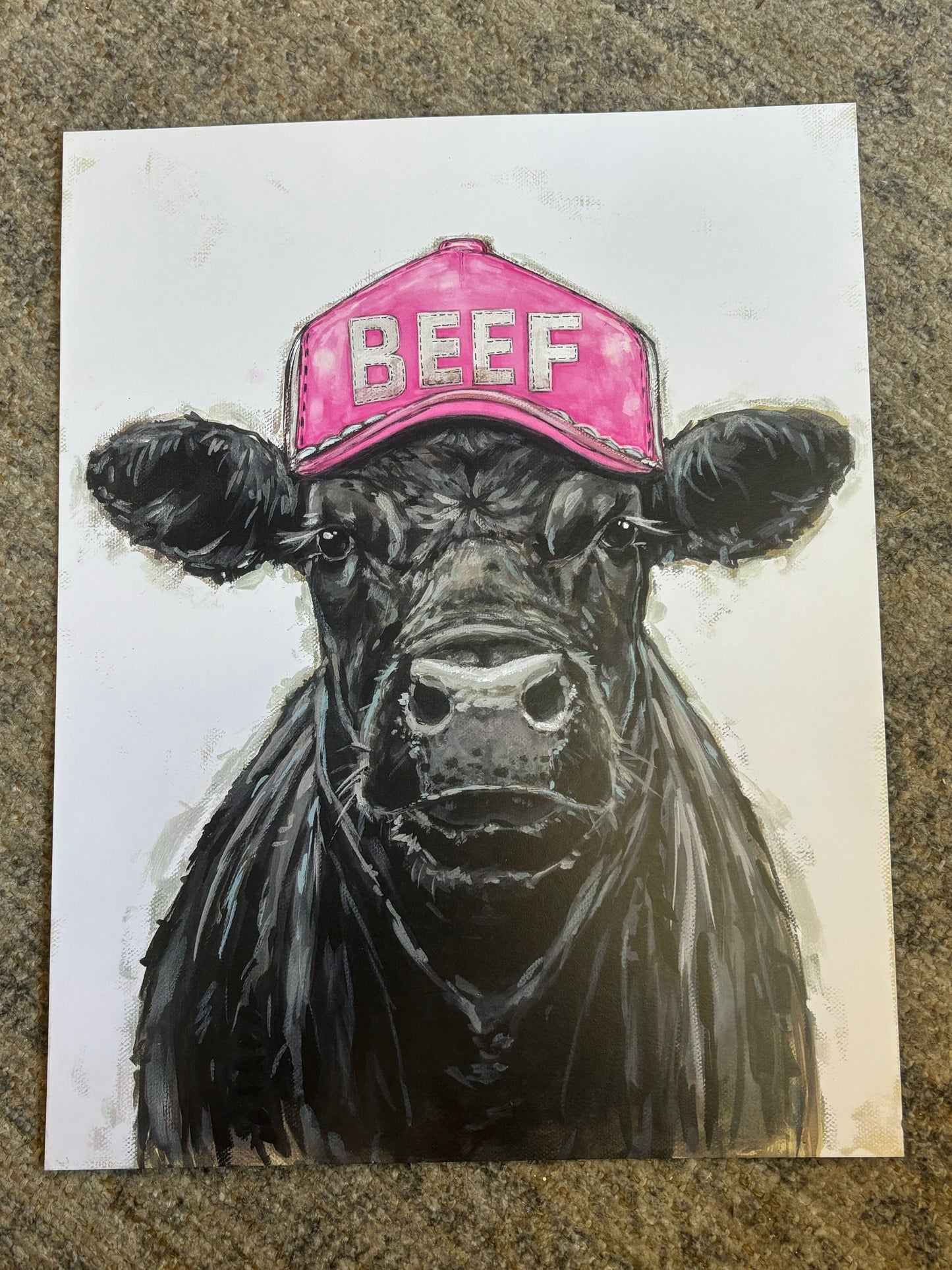Beef Pink Paper Print 8x10