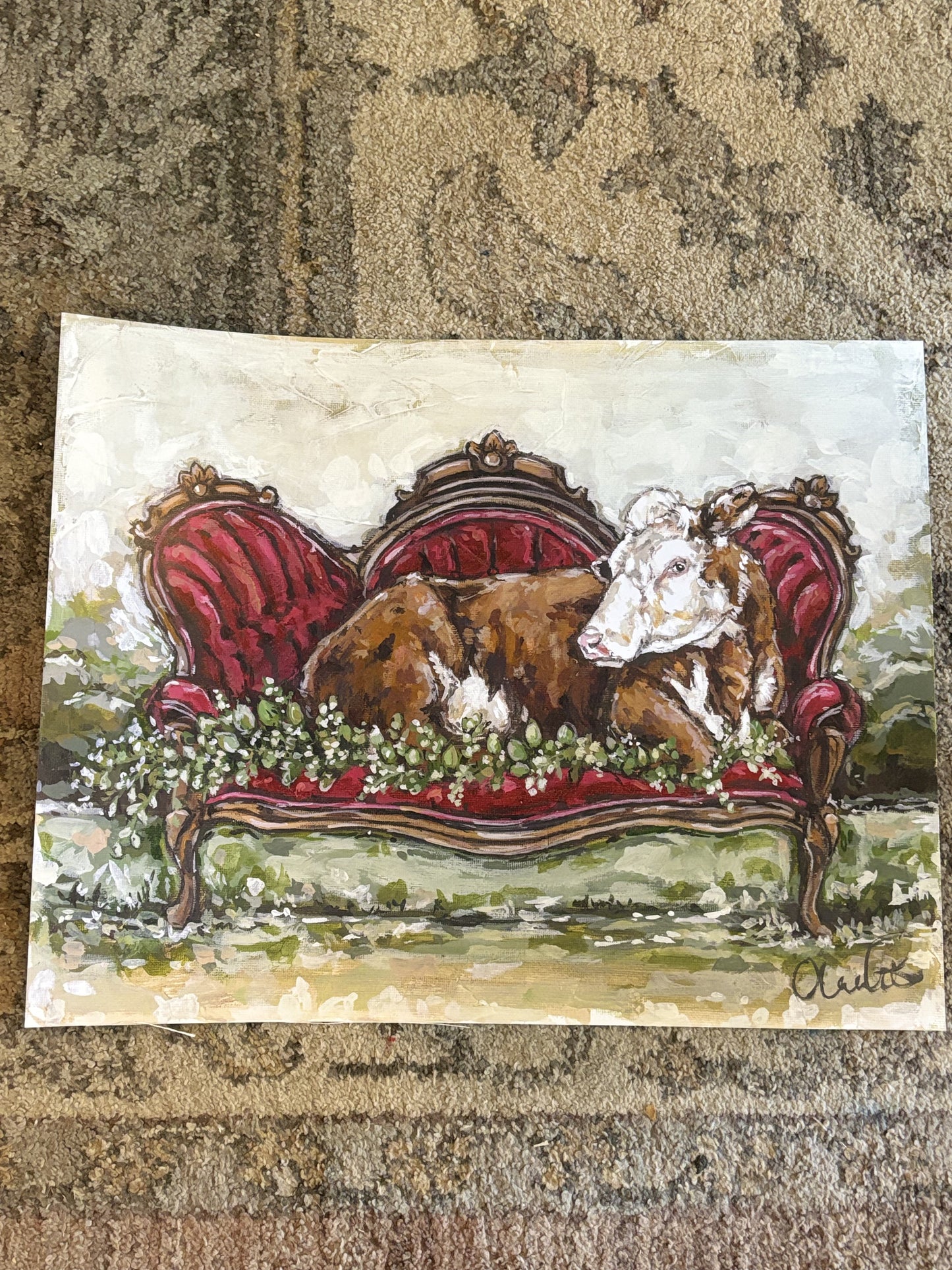 Red Velvet Paper Print 8x10