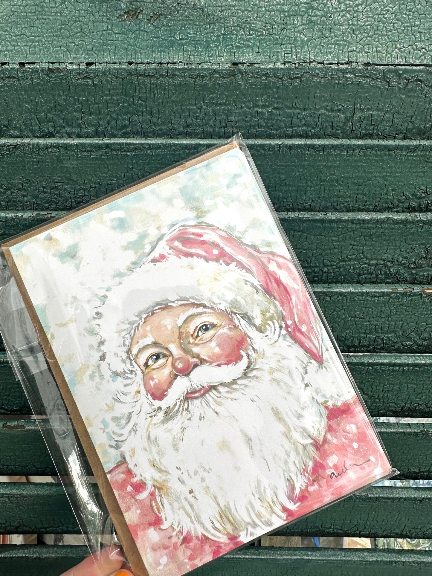 Pink Santa Cards