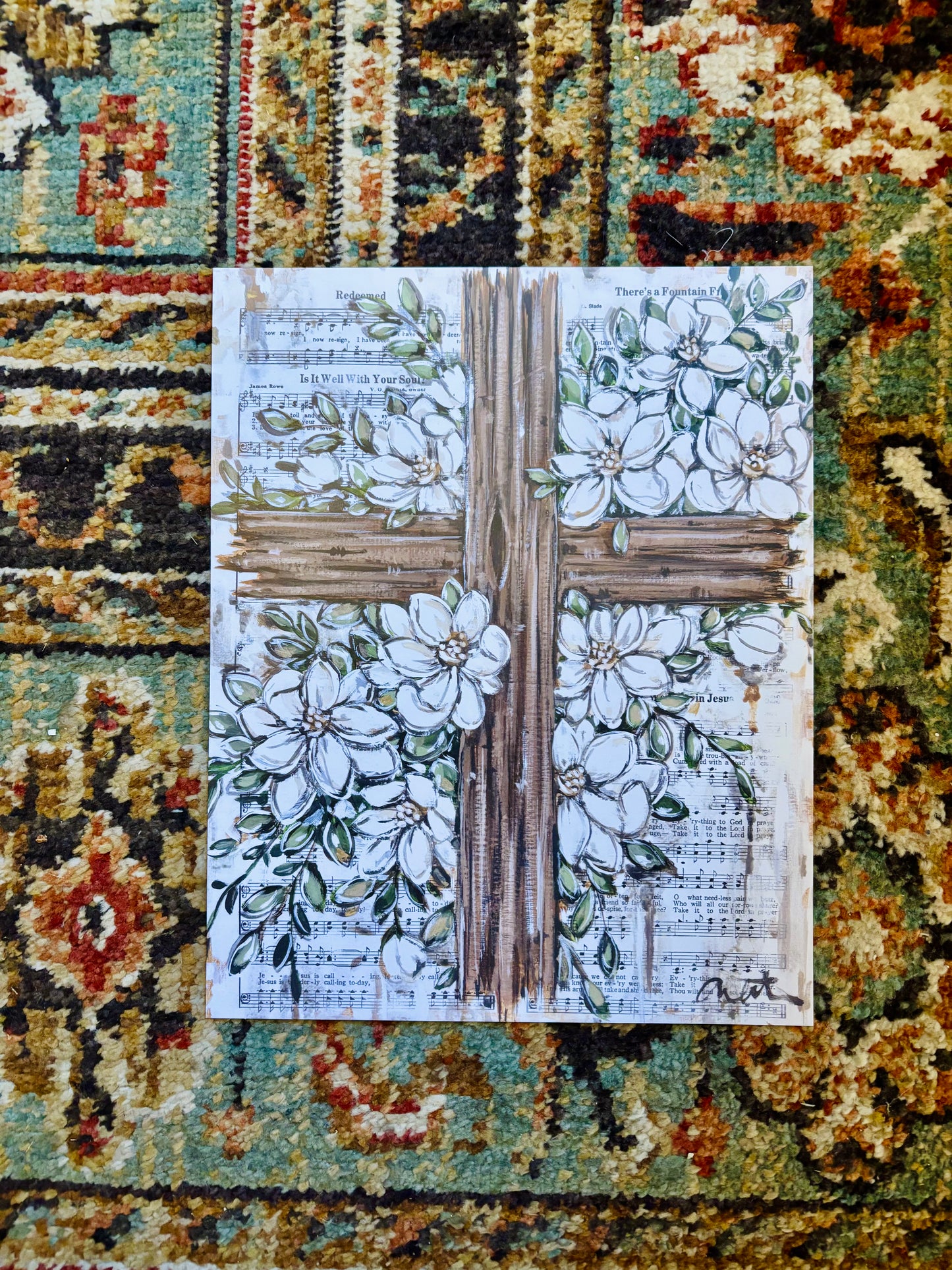 Magnolia Cross Paper Print