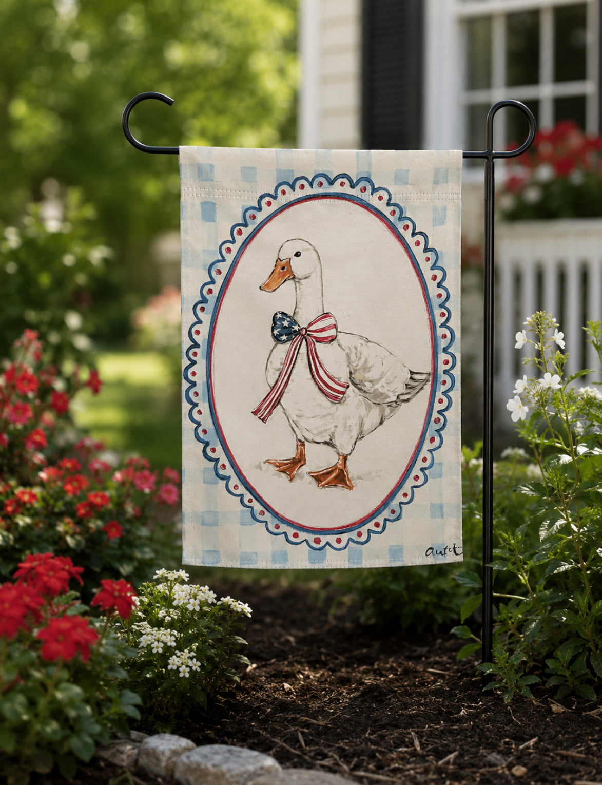 Red, White, and Goose Flag