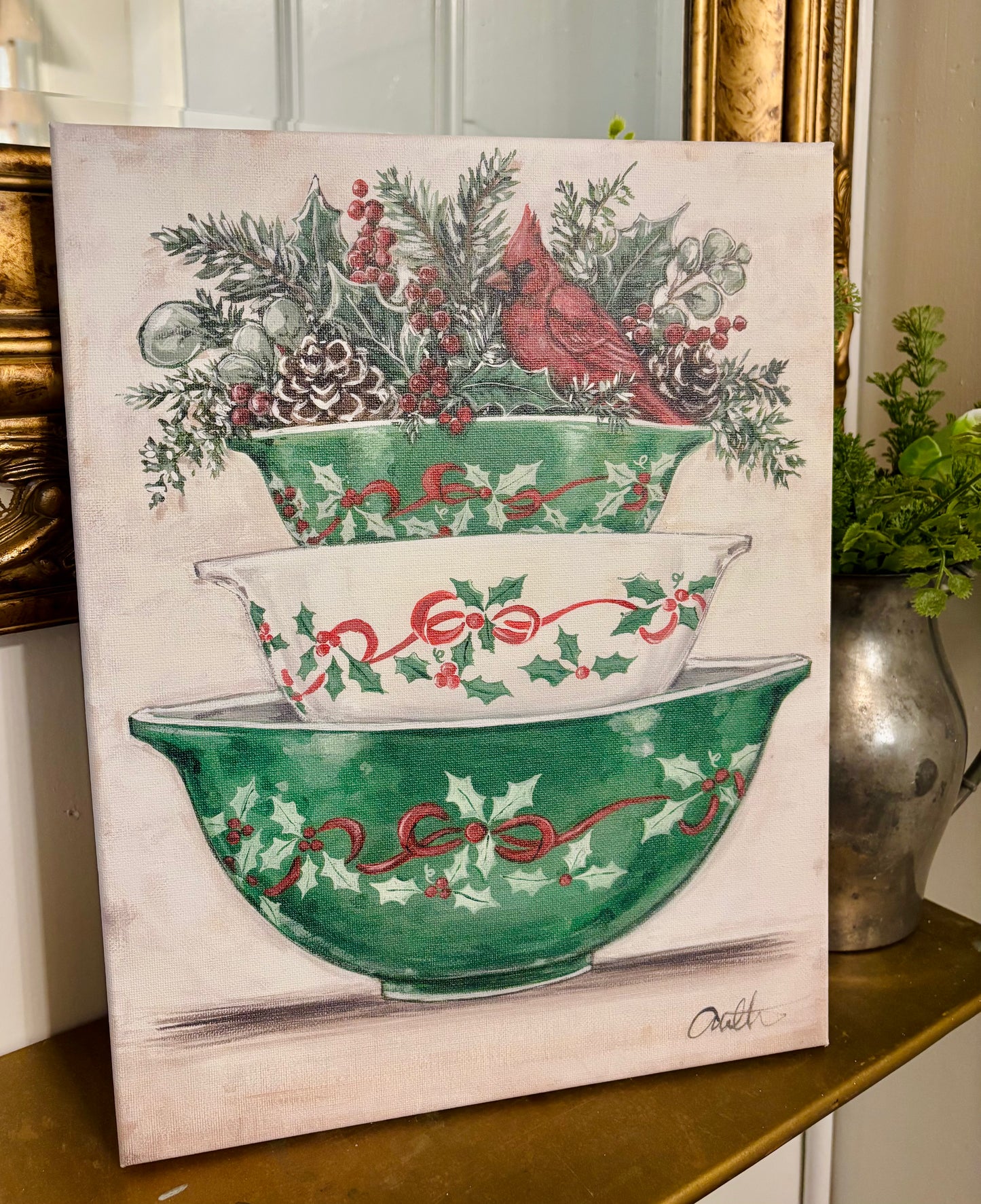 Christmas Pyrex Canvas Print