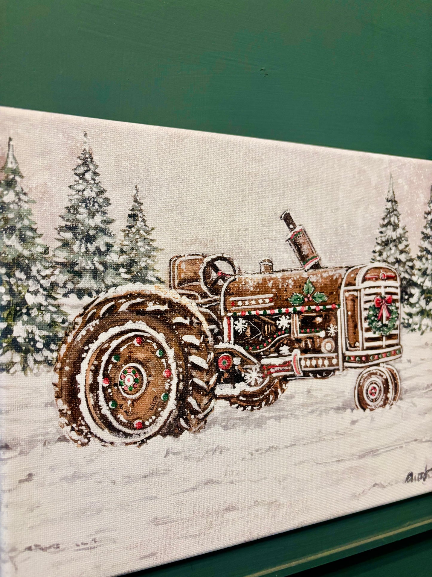 Gingerbread Tractor Canvas Print