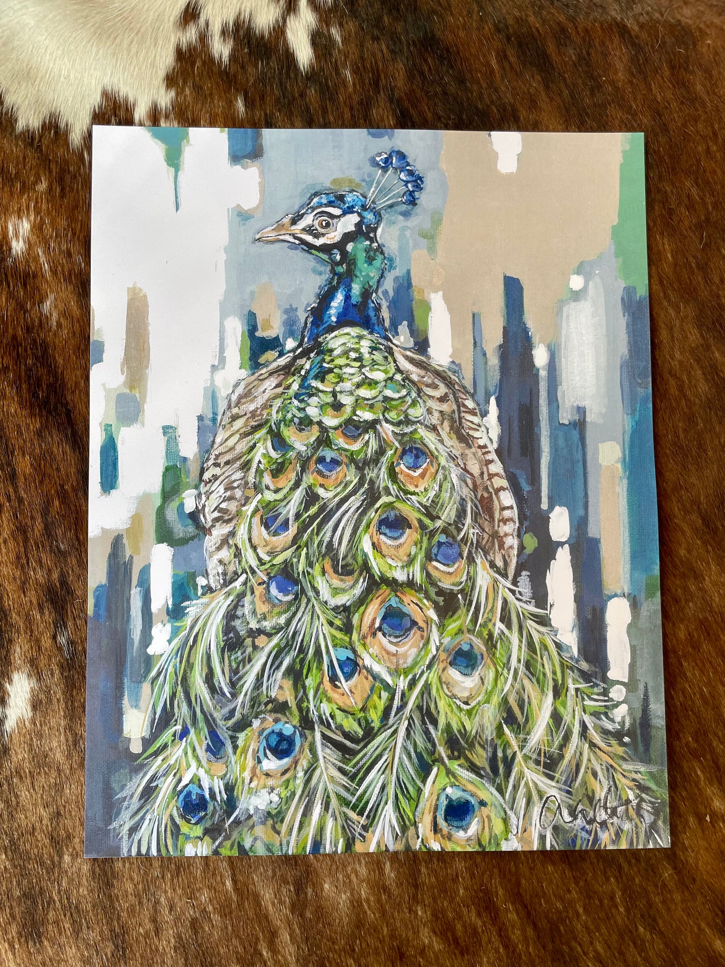 Peacock Paper Print
