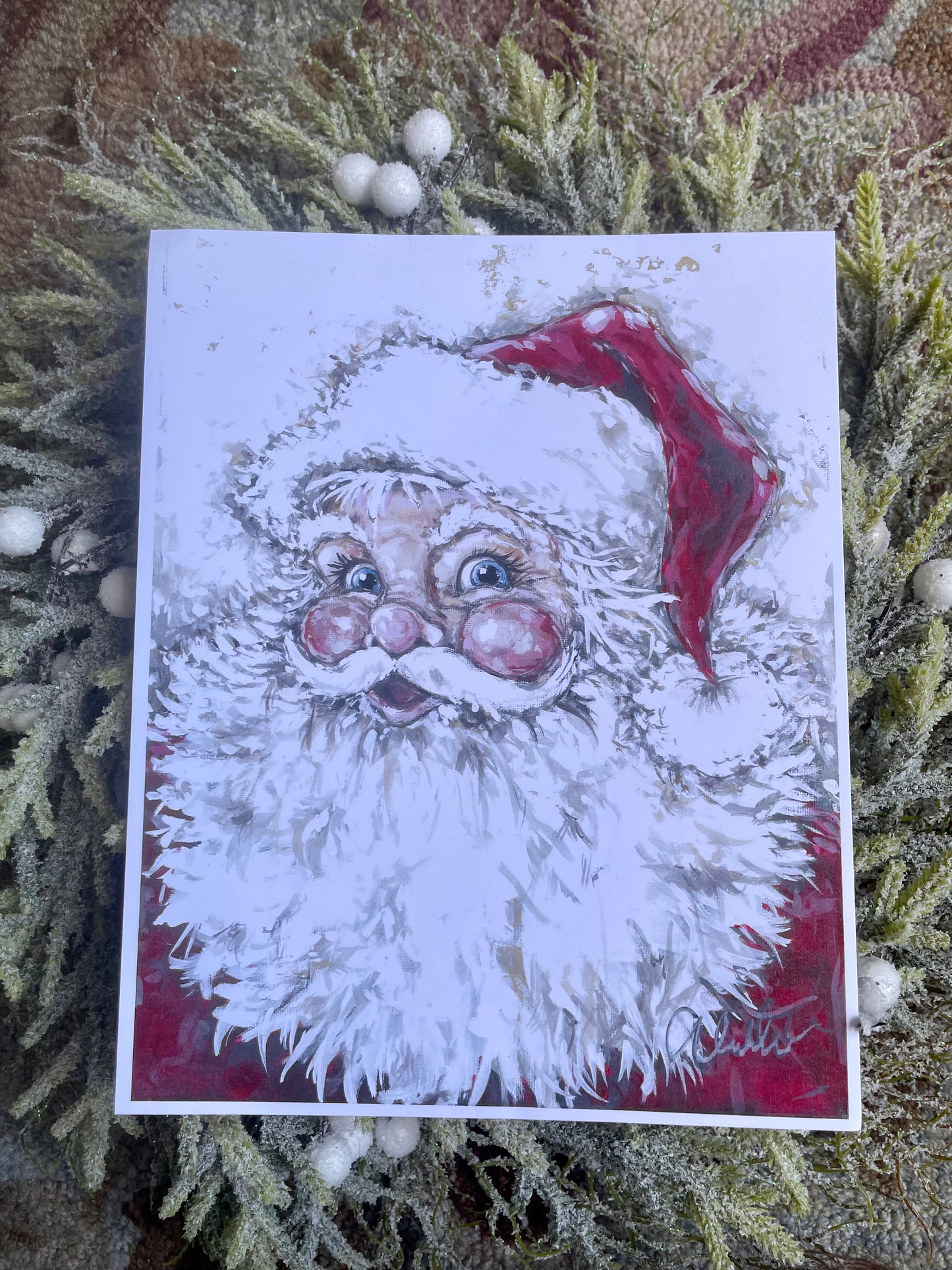 Jolly St. Nick Paper Print 8x10