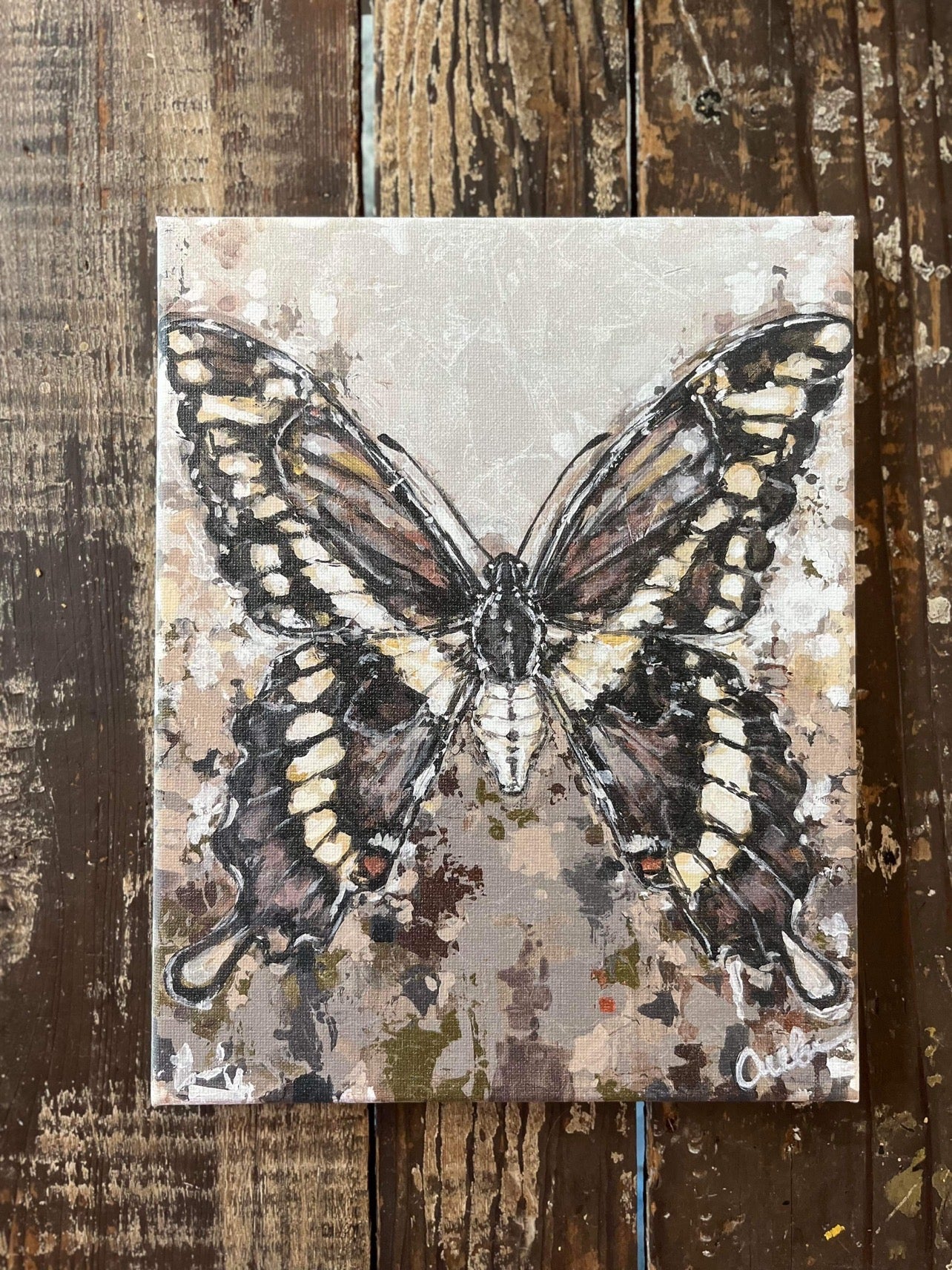 Metallic Butterfly Canvas Print