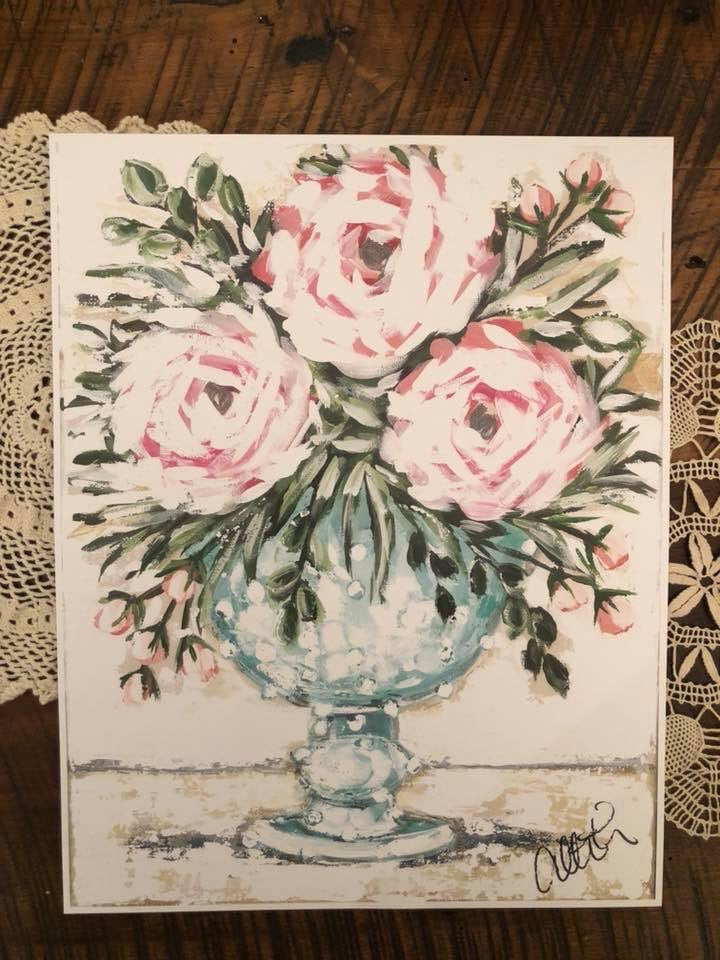 Pink on Bleu 8x10 Paper Print