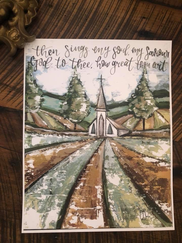 Then Sings My Soul Church Paper Print