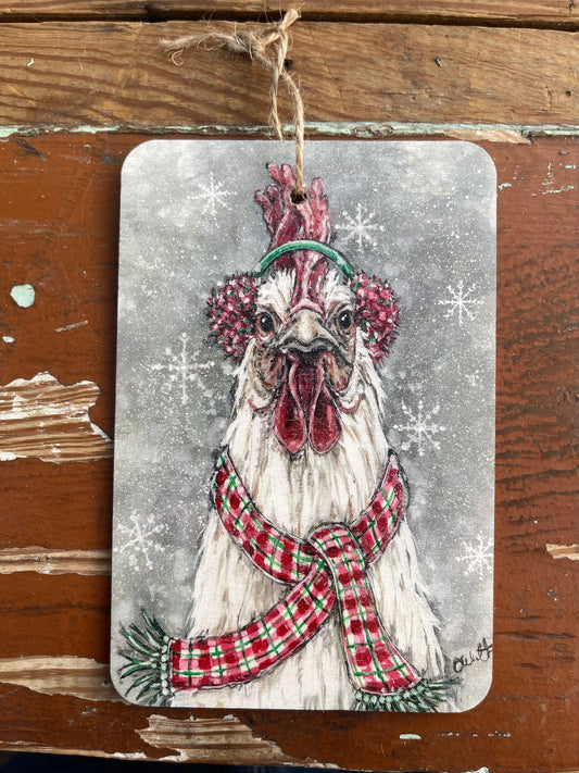 Christmas Chicken Ornament