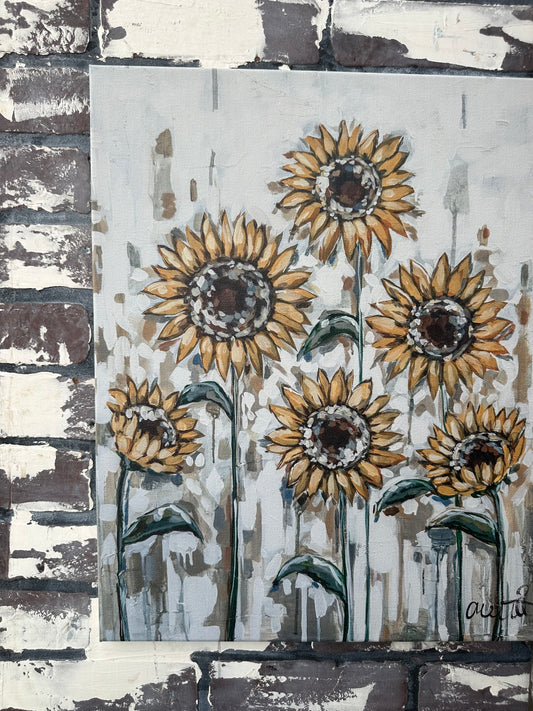 Neutral Sunflowers 8x10