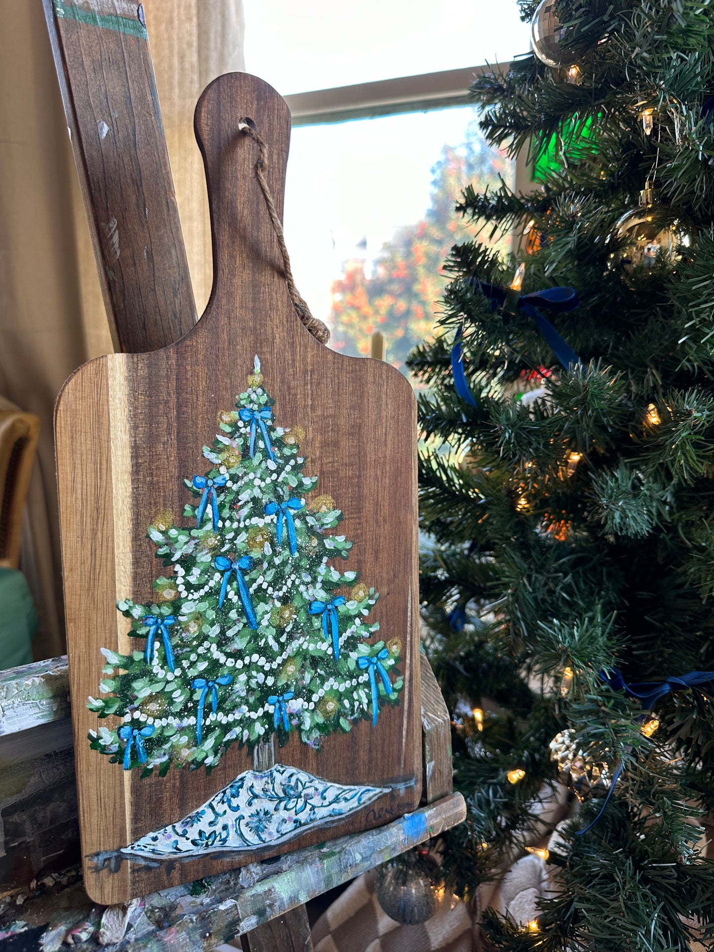 Original Blue Bow Tree Board