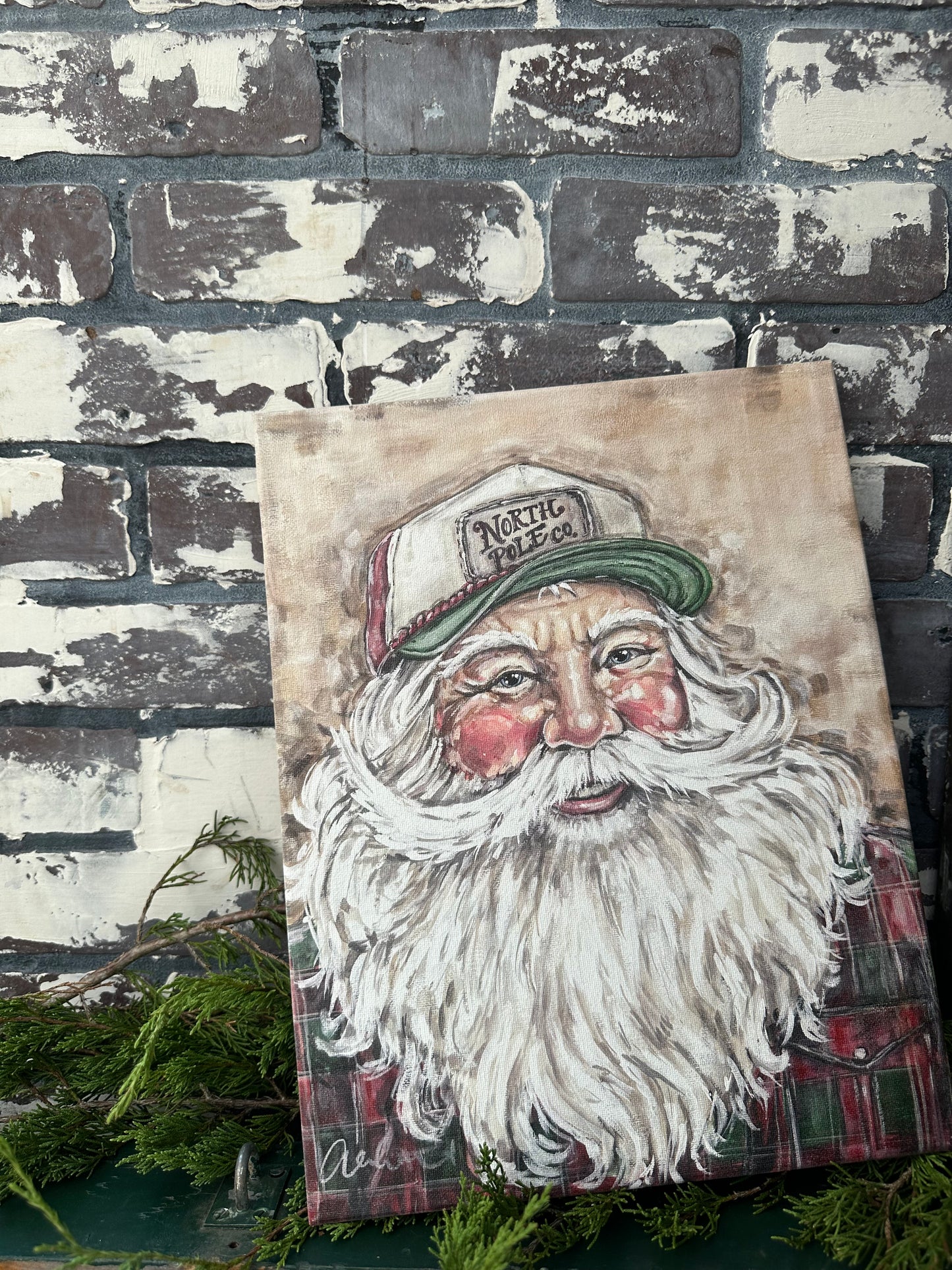 Trucker Hat Santa 8x10