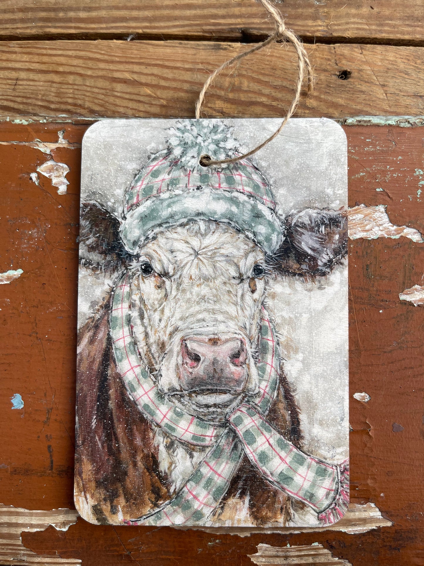 Winter Cow Ornament