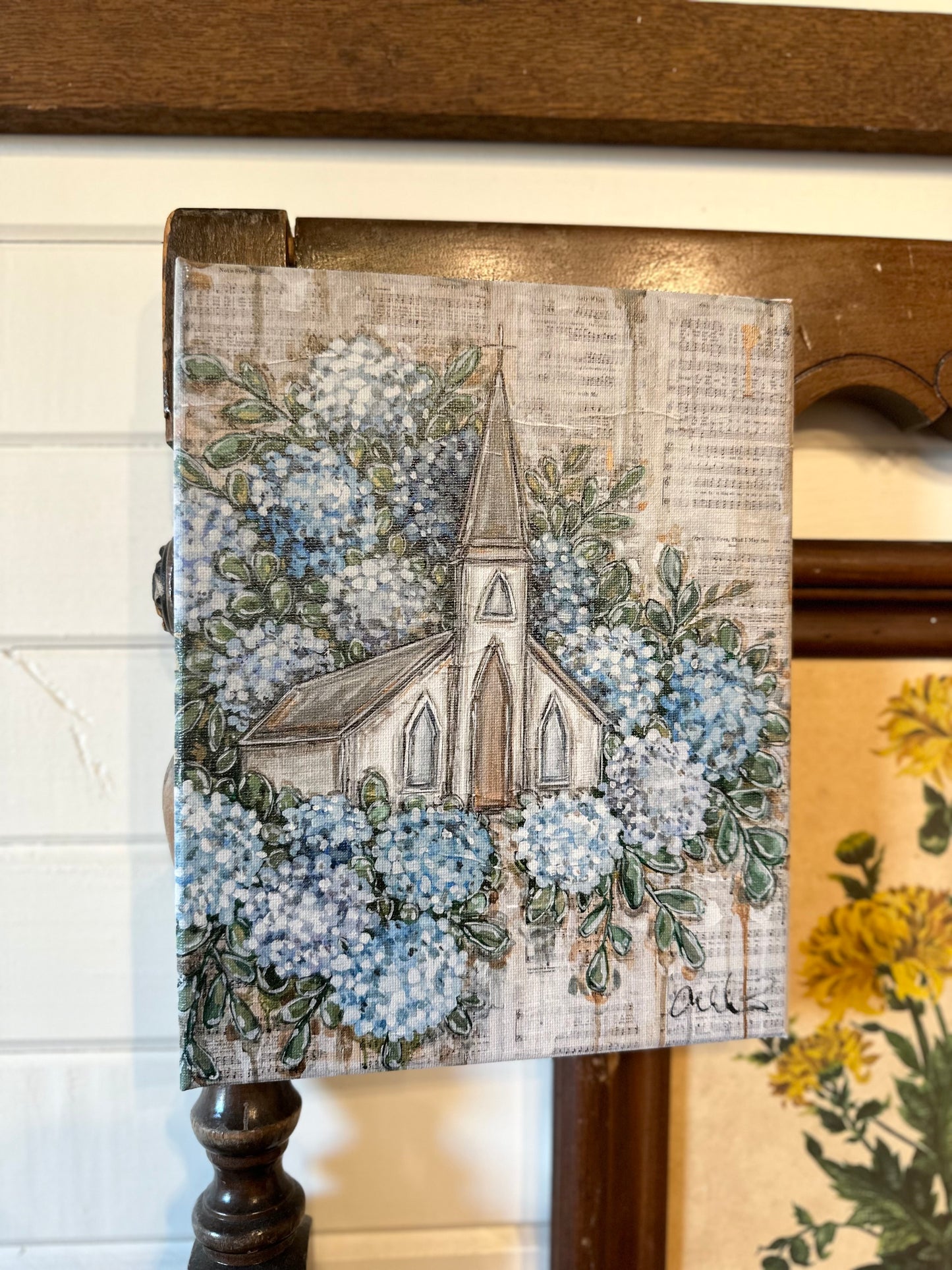 Hydrangea Church 16x20