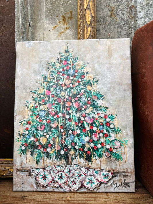 Tinsel Tree Canvas Print