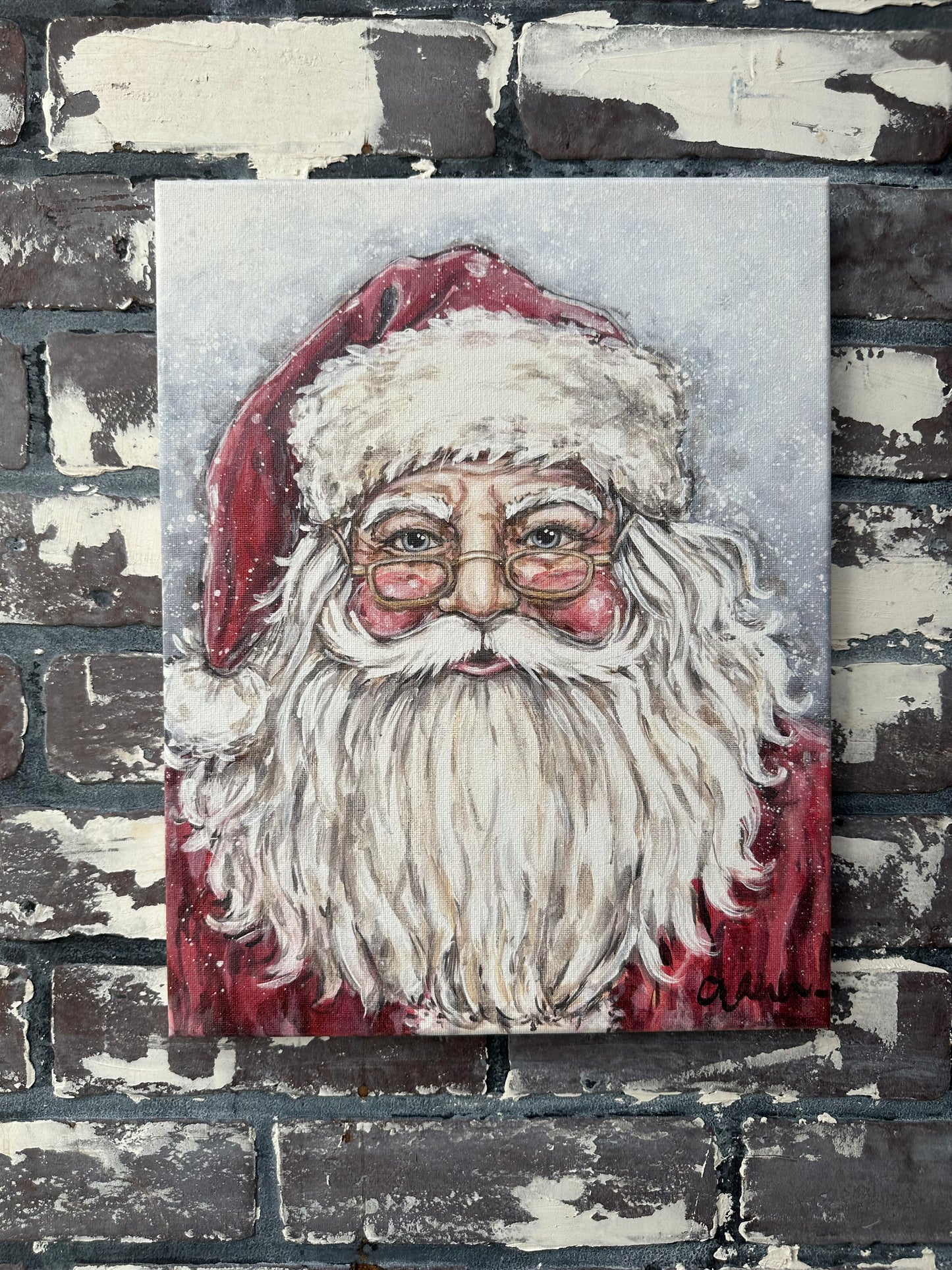 Snowy Santa 16x20