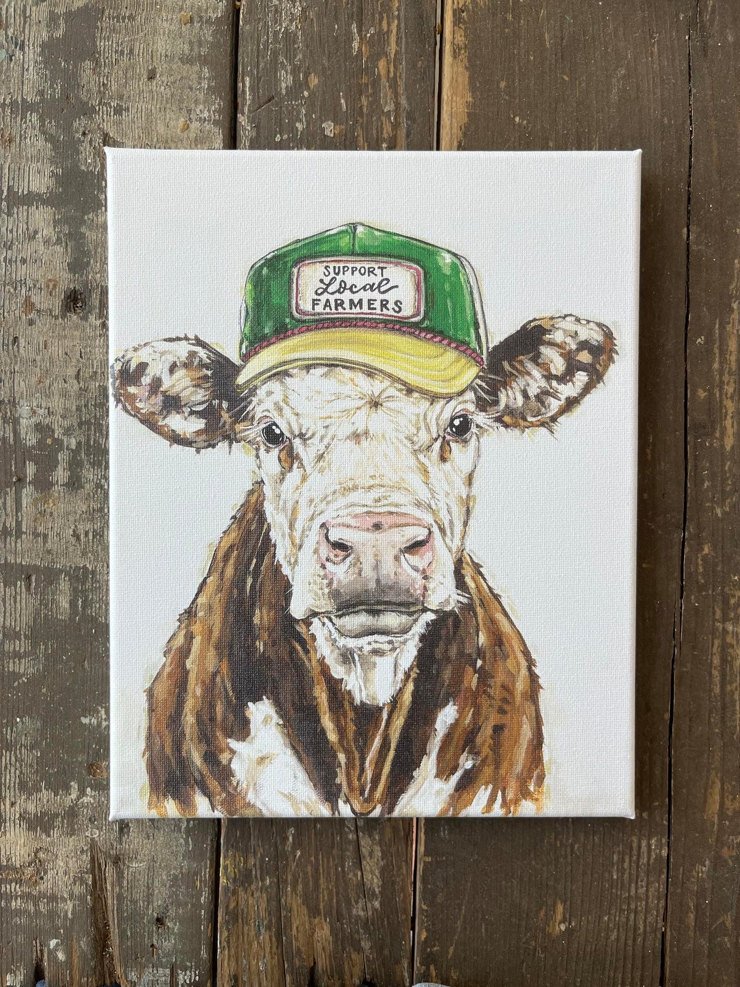 Hereford in a Hat 16x20