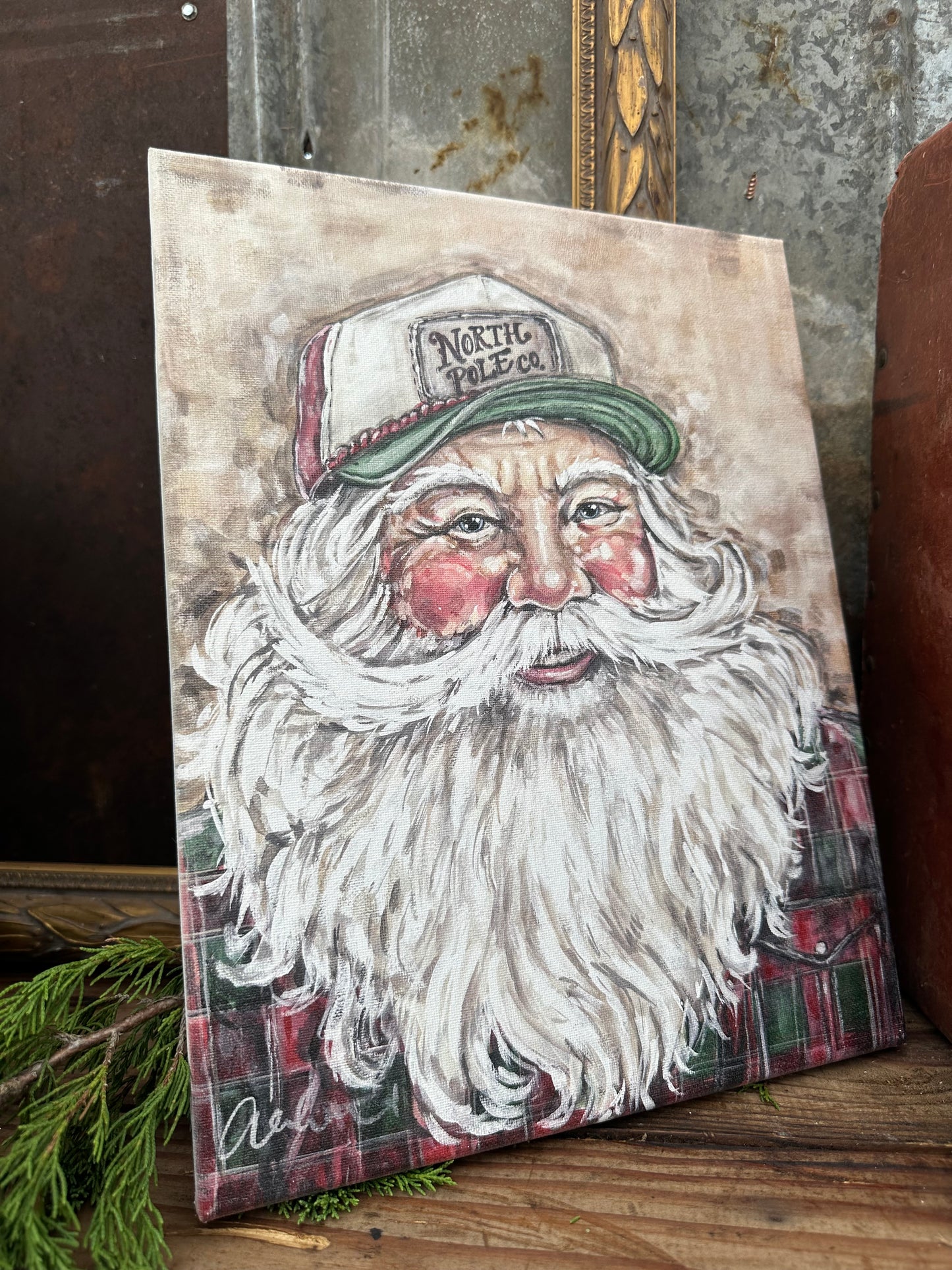 Trucker Hat Santa 8x10