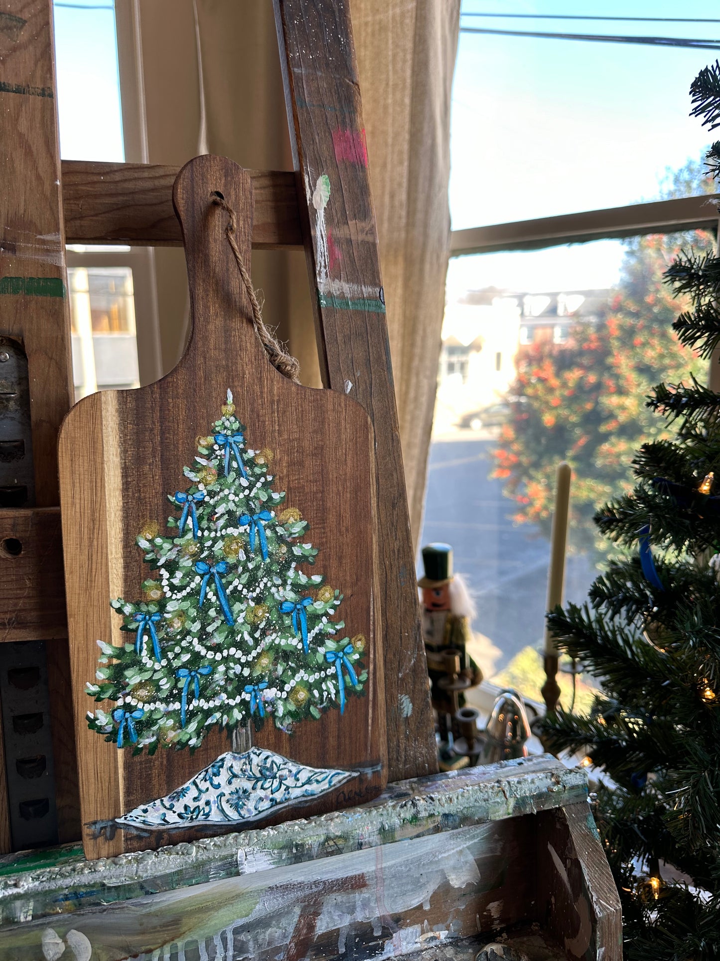 Original Blue Bow Tree Board