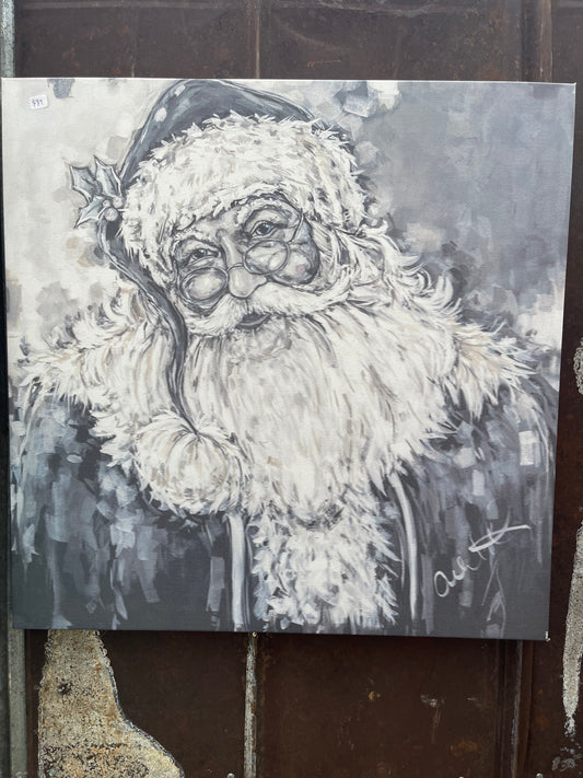 Black & White Santa 24x24