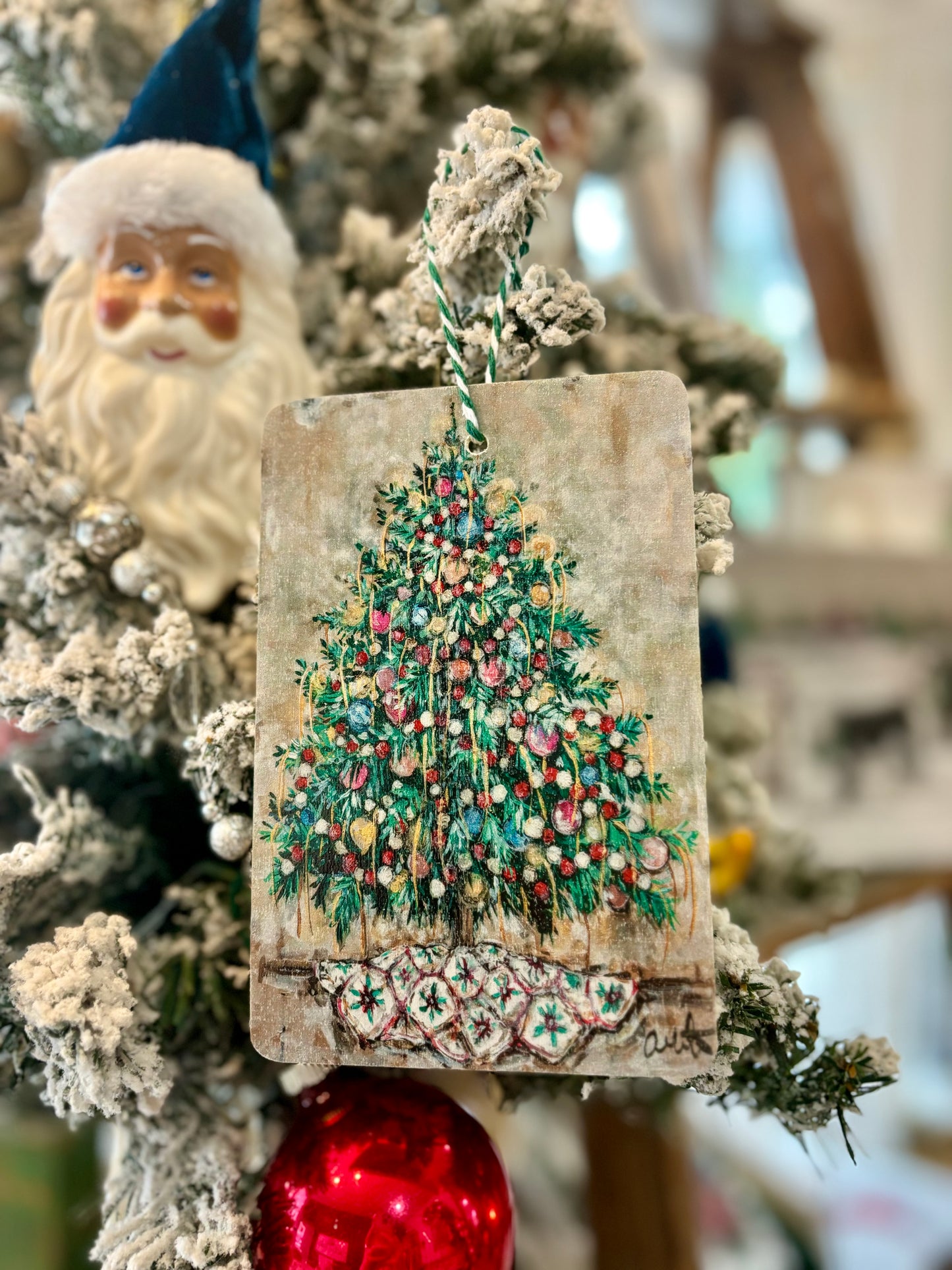 Tinsel tree ornament