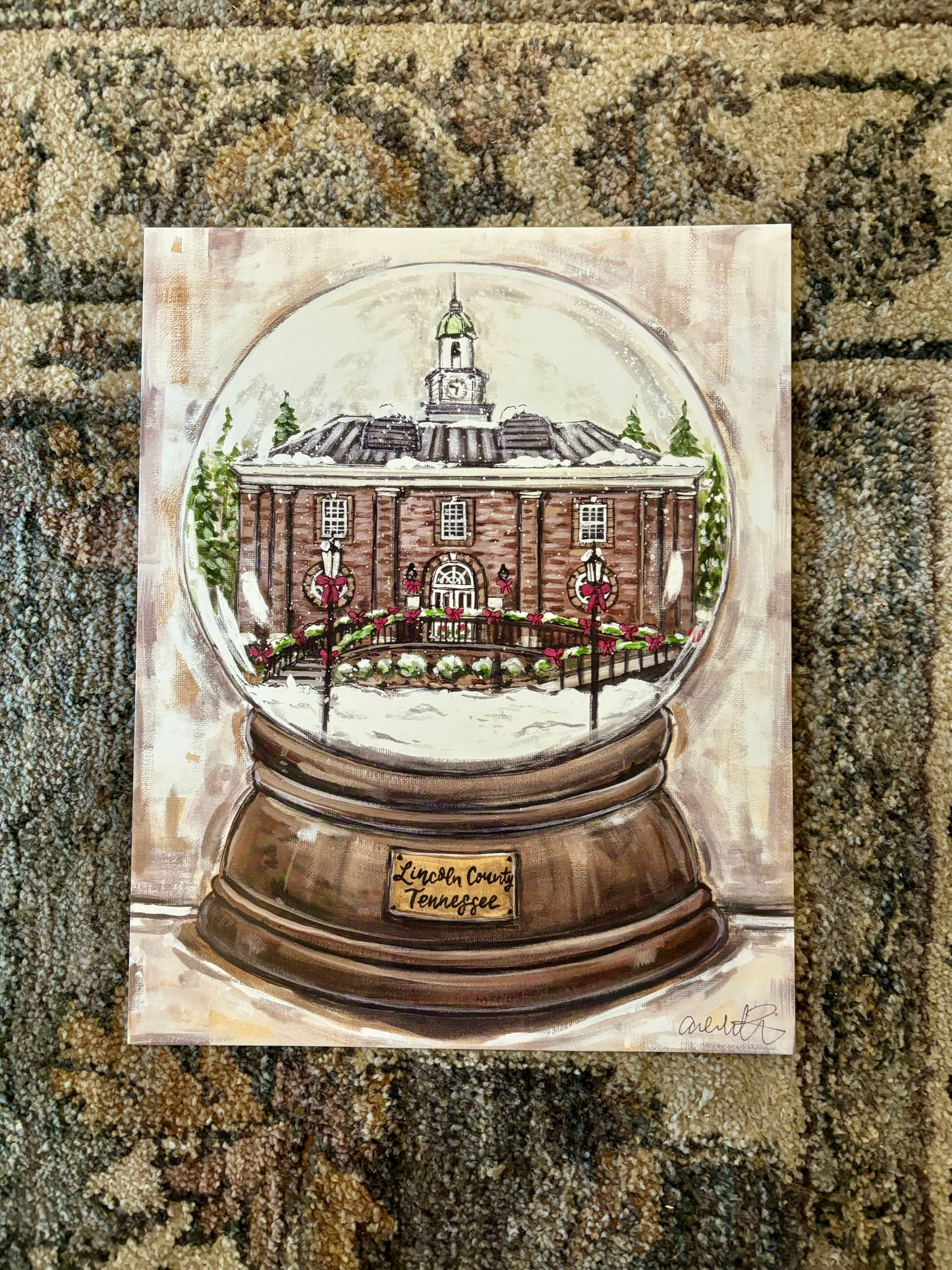 Lincoln County Courthouse Paper Print 8x10