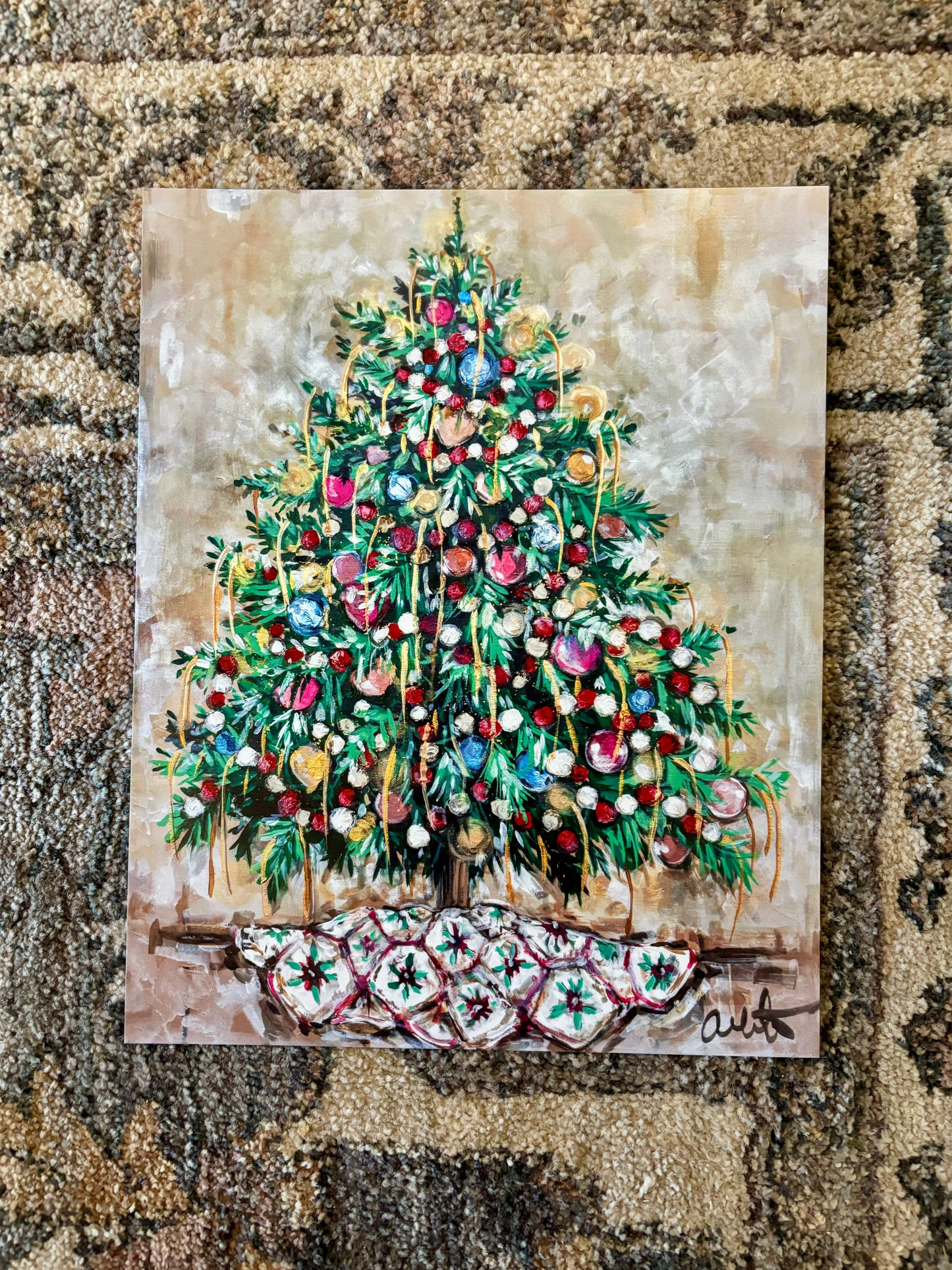 Tinsel Tree Paper Print 8x10