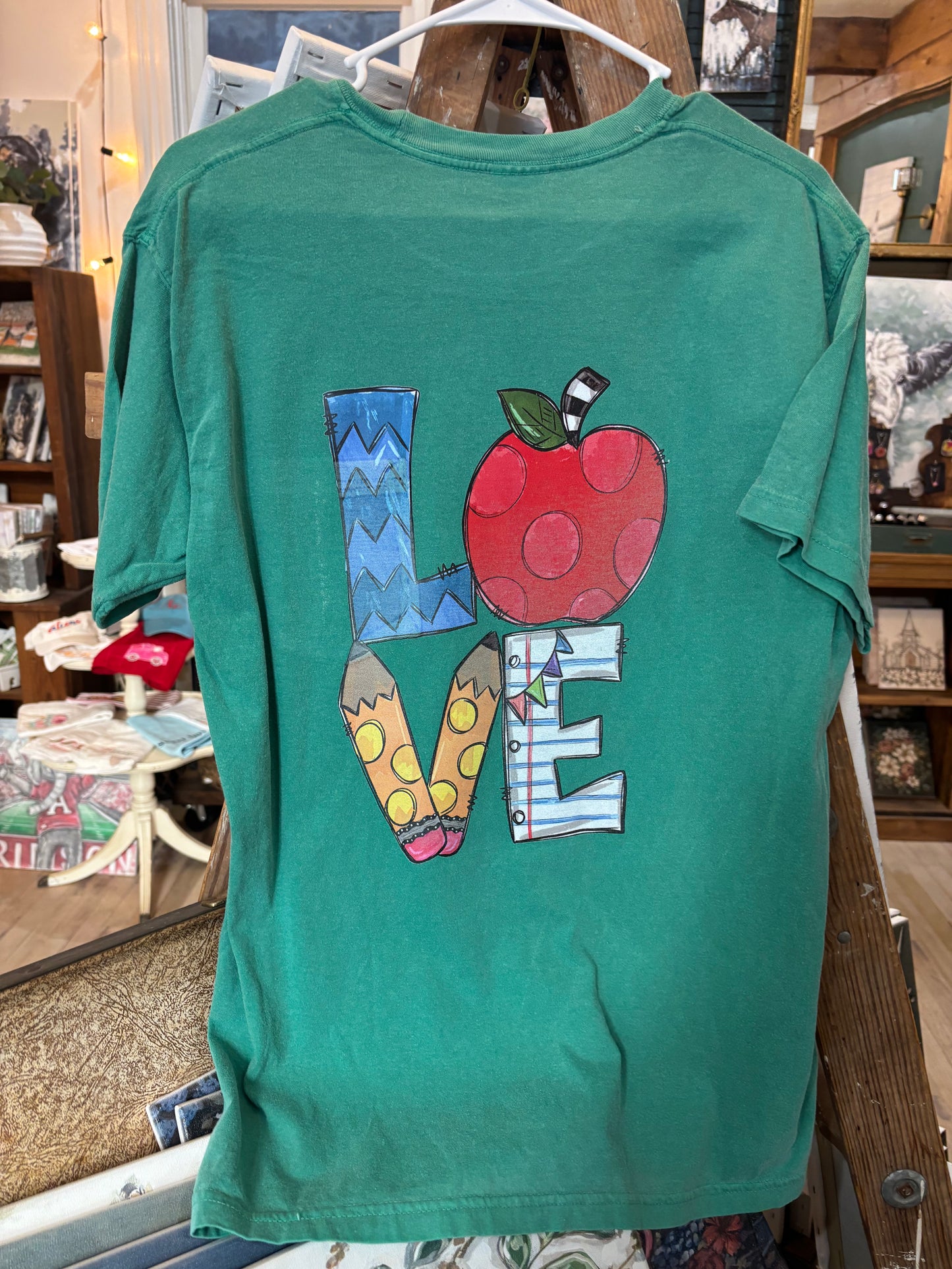 Teacher Love Comfort Colors Short Sleeve