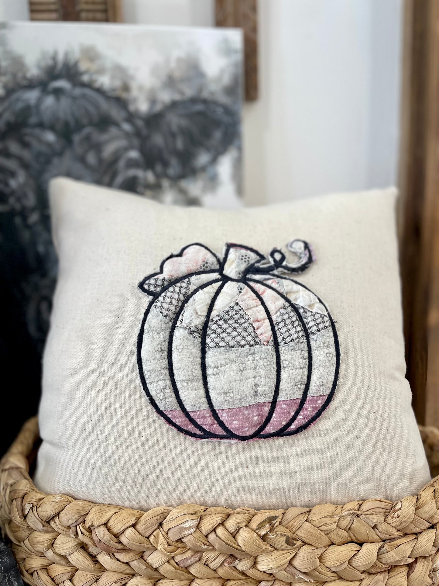 Quilted Pumpkin Pillow