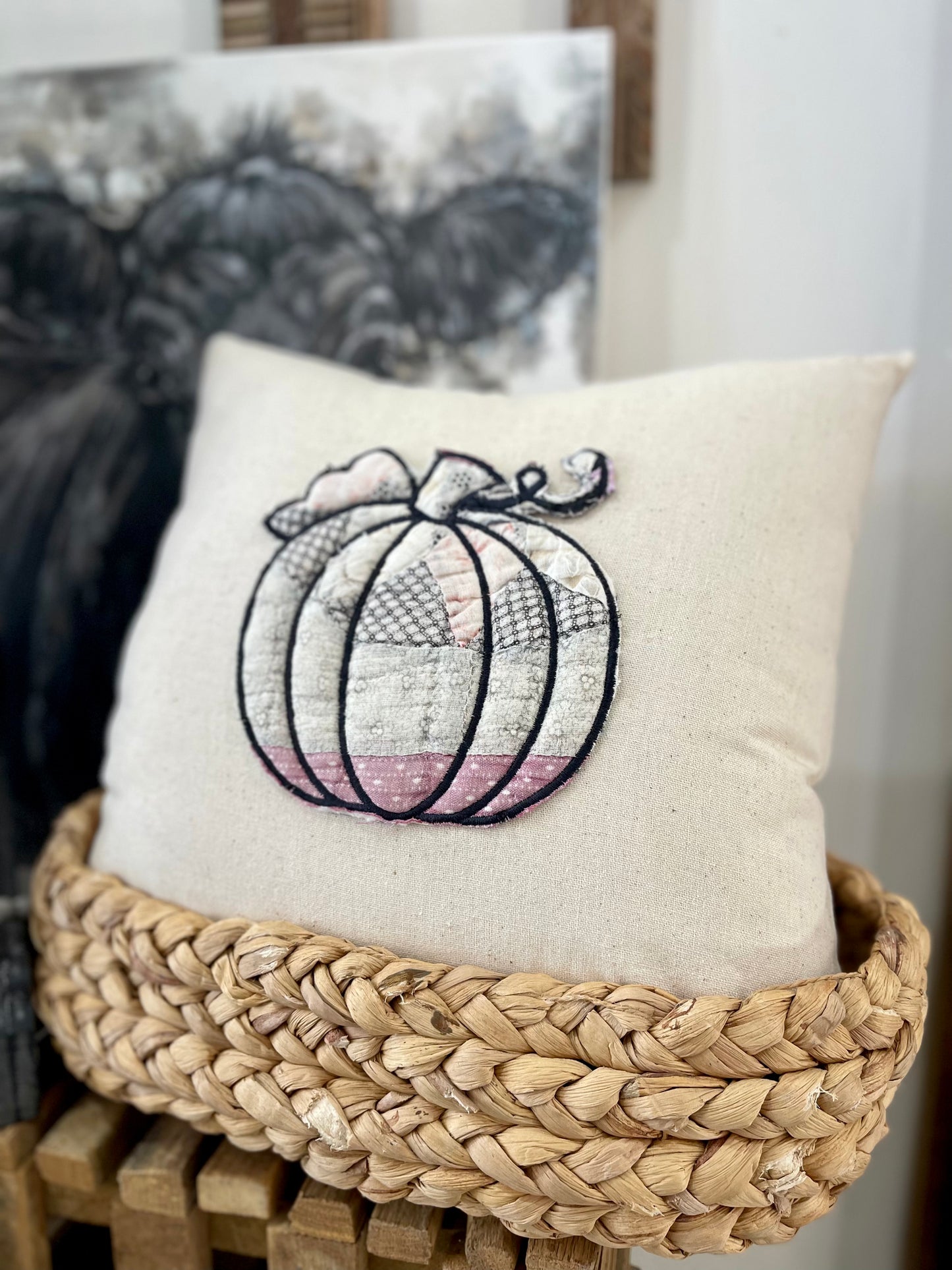 Quilted Pumpkin Pillow