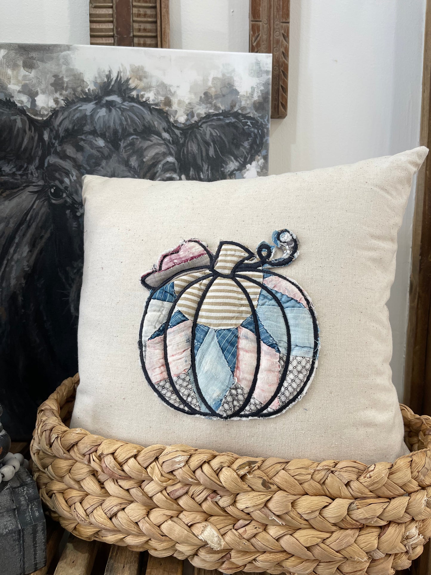 Quilted Pumpkin Pillow