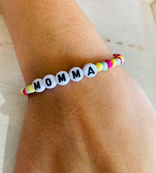 “MOMMA” Multicolored Bracelet