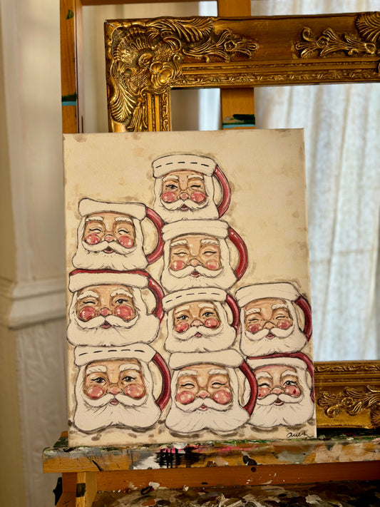 Santa Mugs Canvas Print