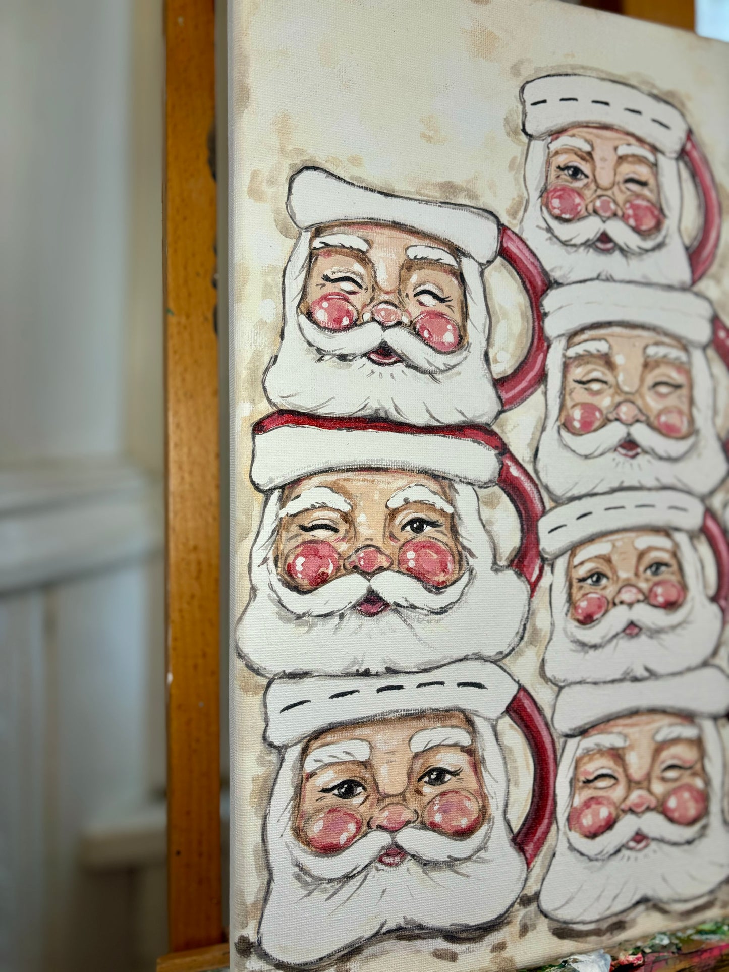 Santa Mugs Canvas Print