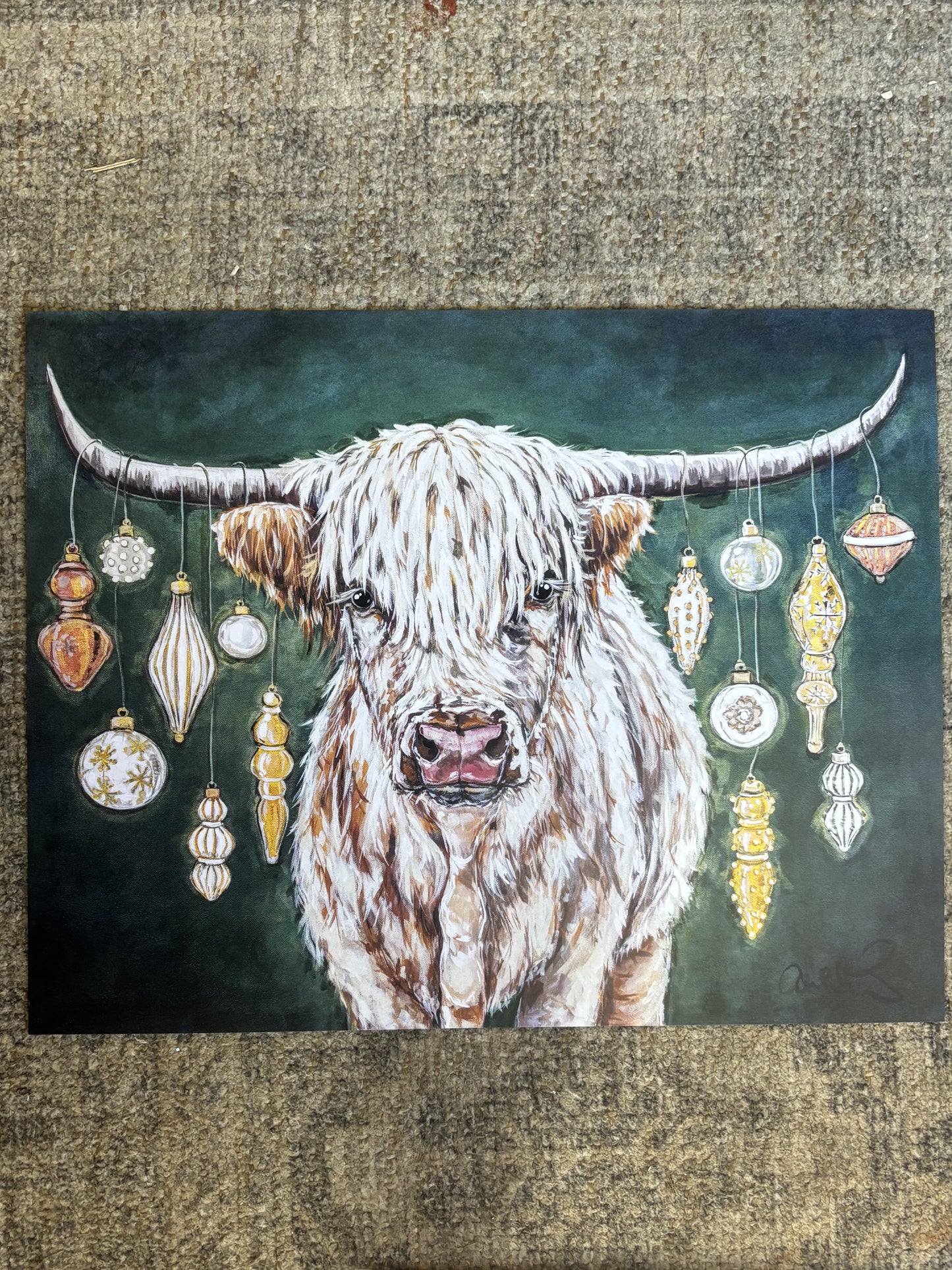 Deck the Horns Paper Print 8x10