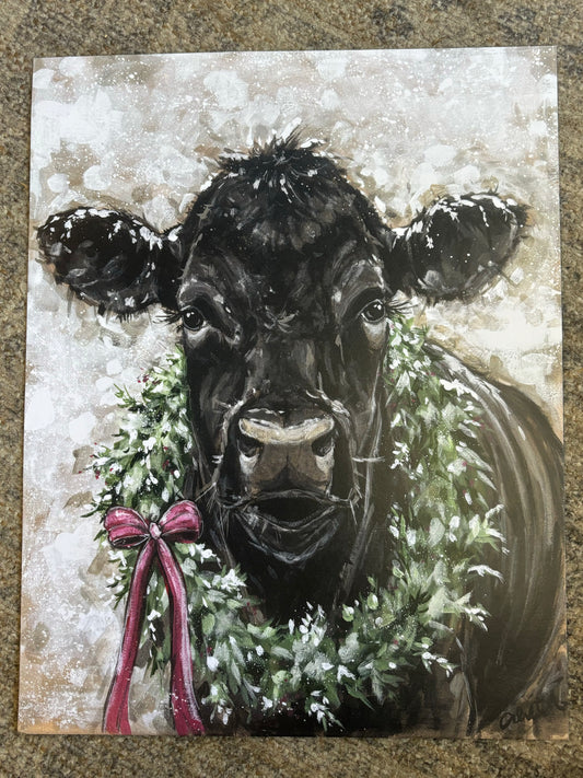 Christmas Cow 2025 Paper Print 11x14