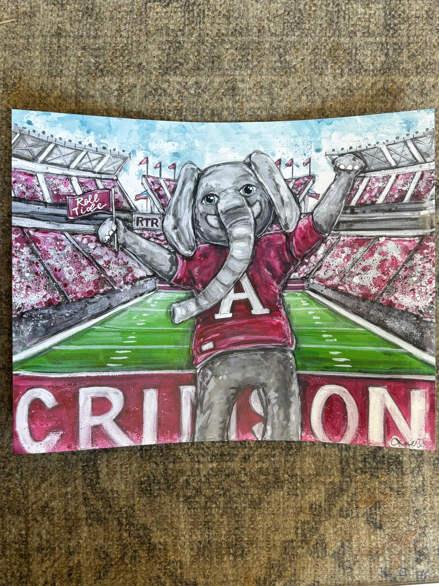 Bama Mascot Paper Print 8x10