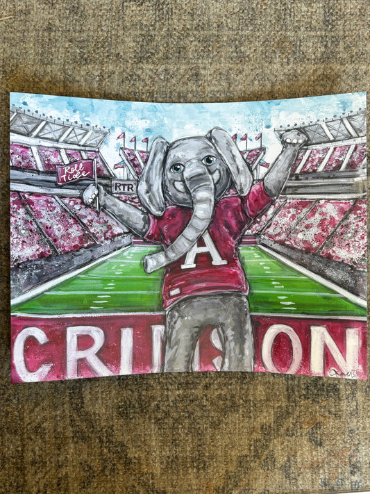 Bama Mascot Paper Print 8x10
