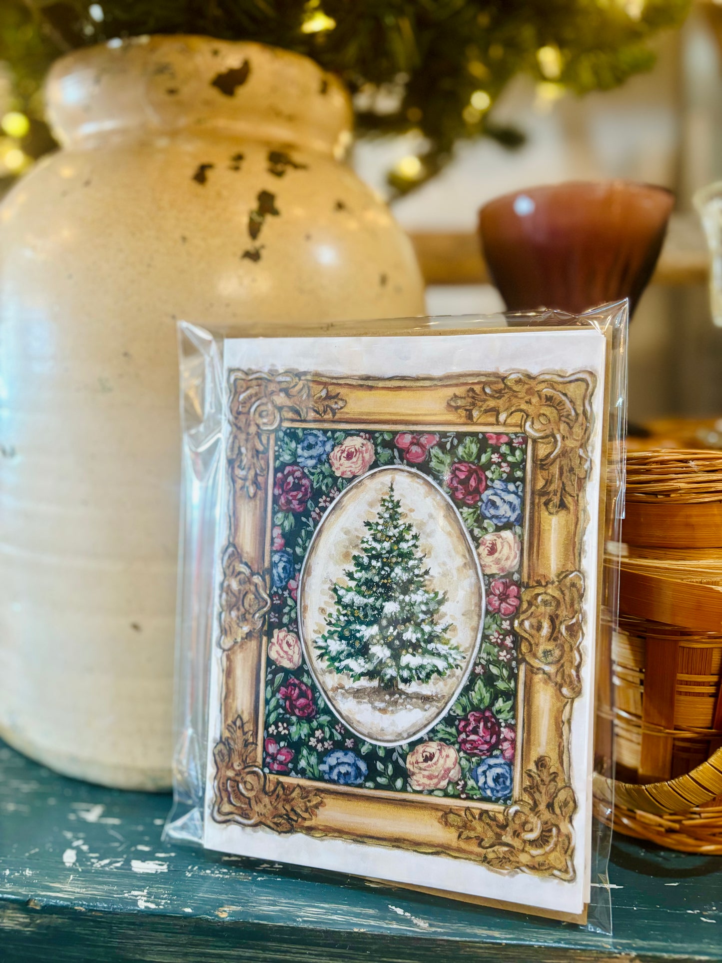 Framed Christmas Tree in Tapestry Cards