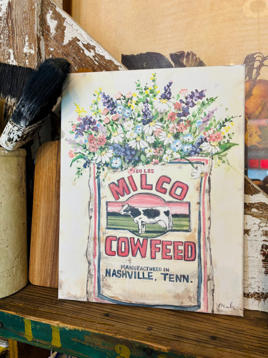 MILCO Cowfeed Canvas Print