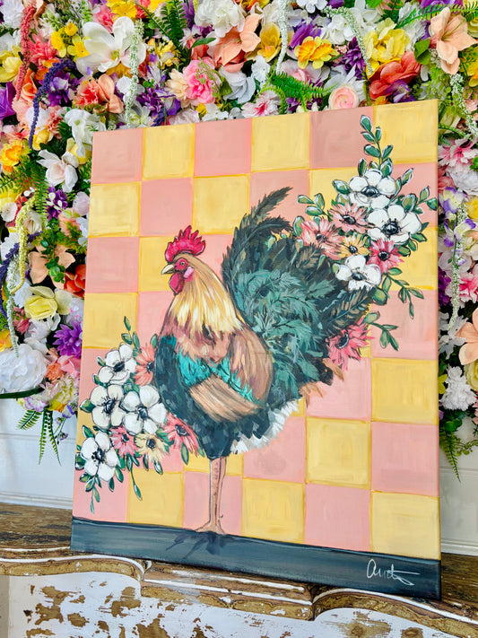 Original Rooster on Checkered