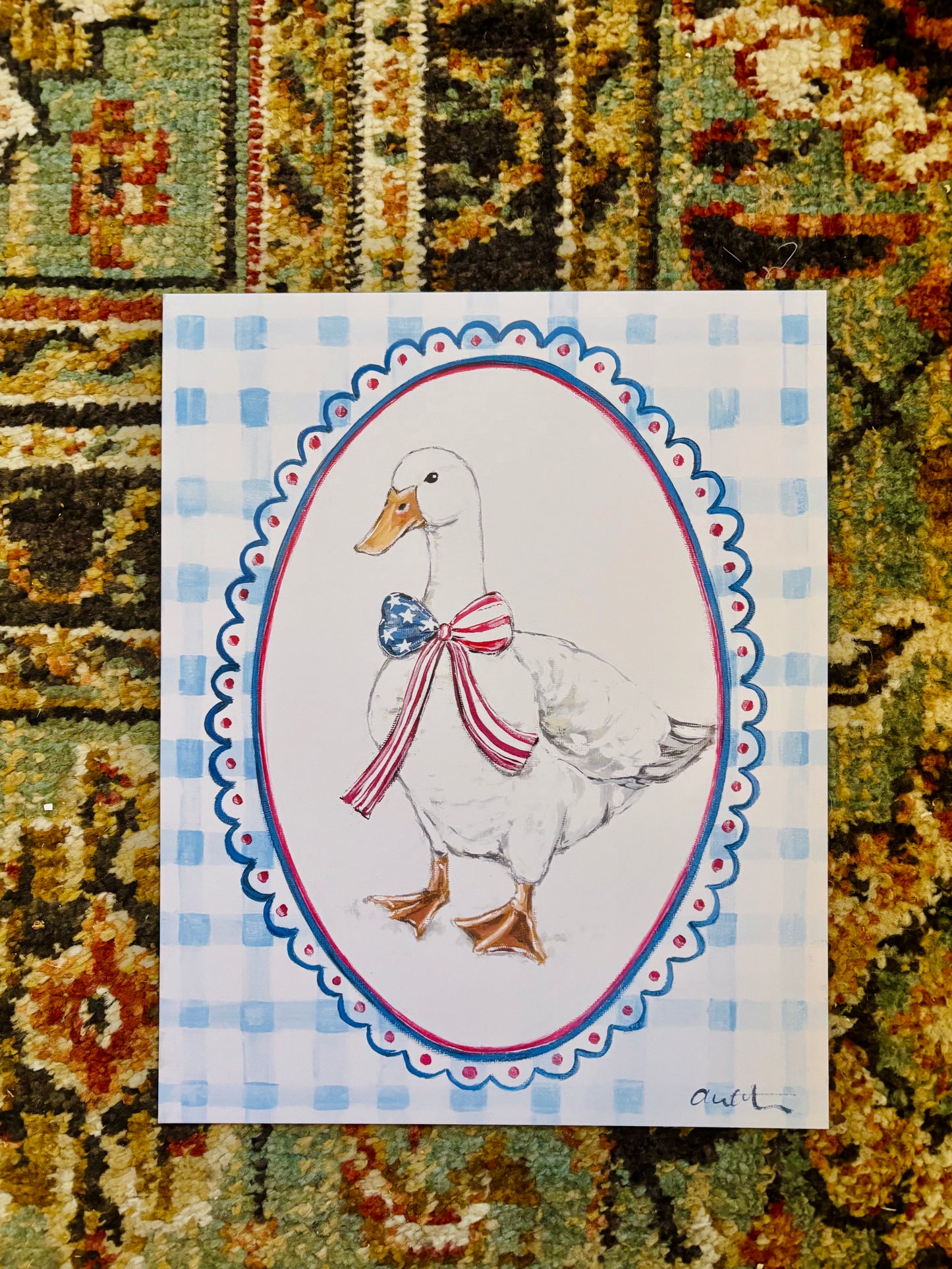 Red, White, and Goose Paper Print