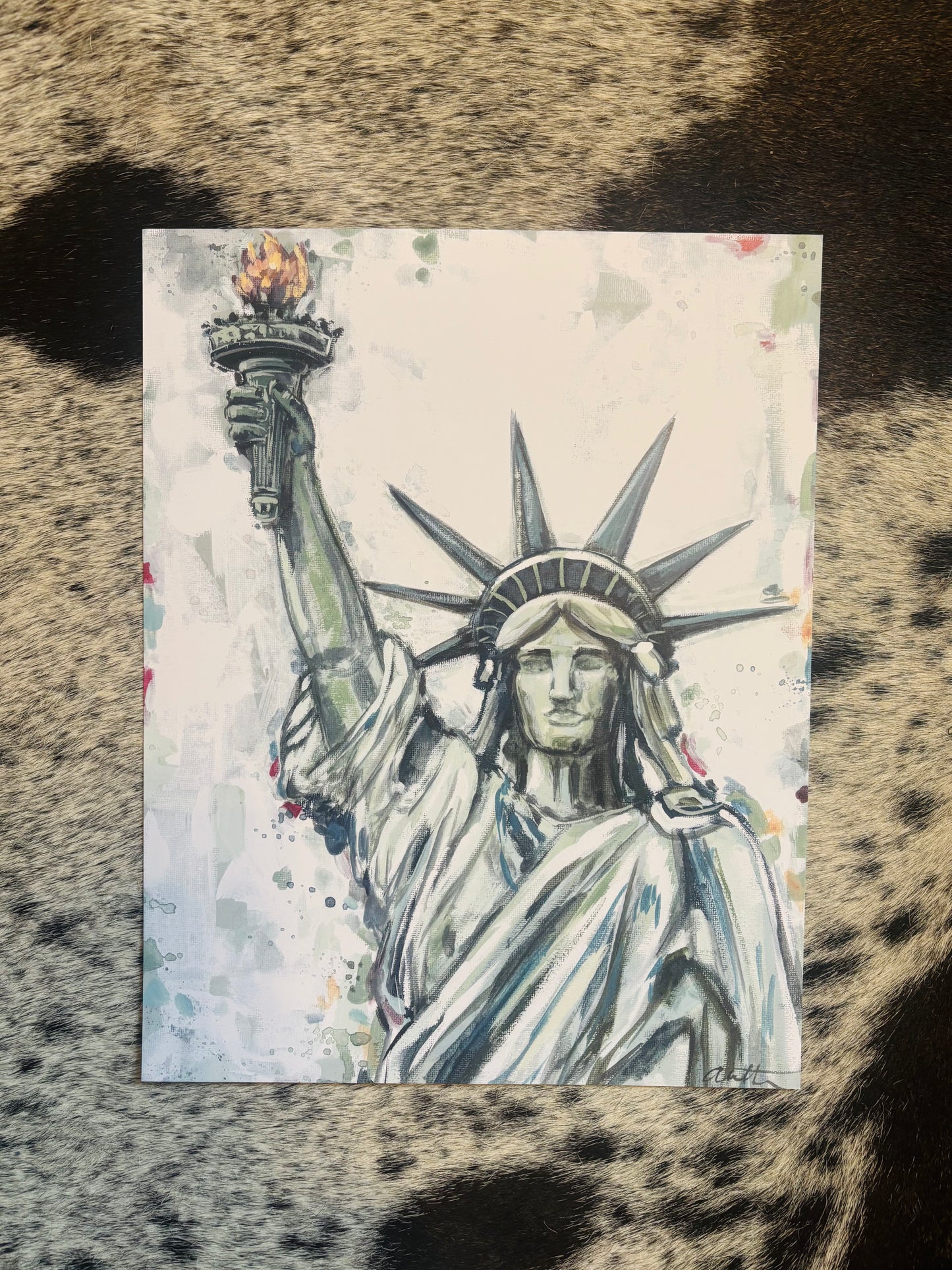 Lady Liberty Paper Print