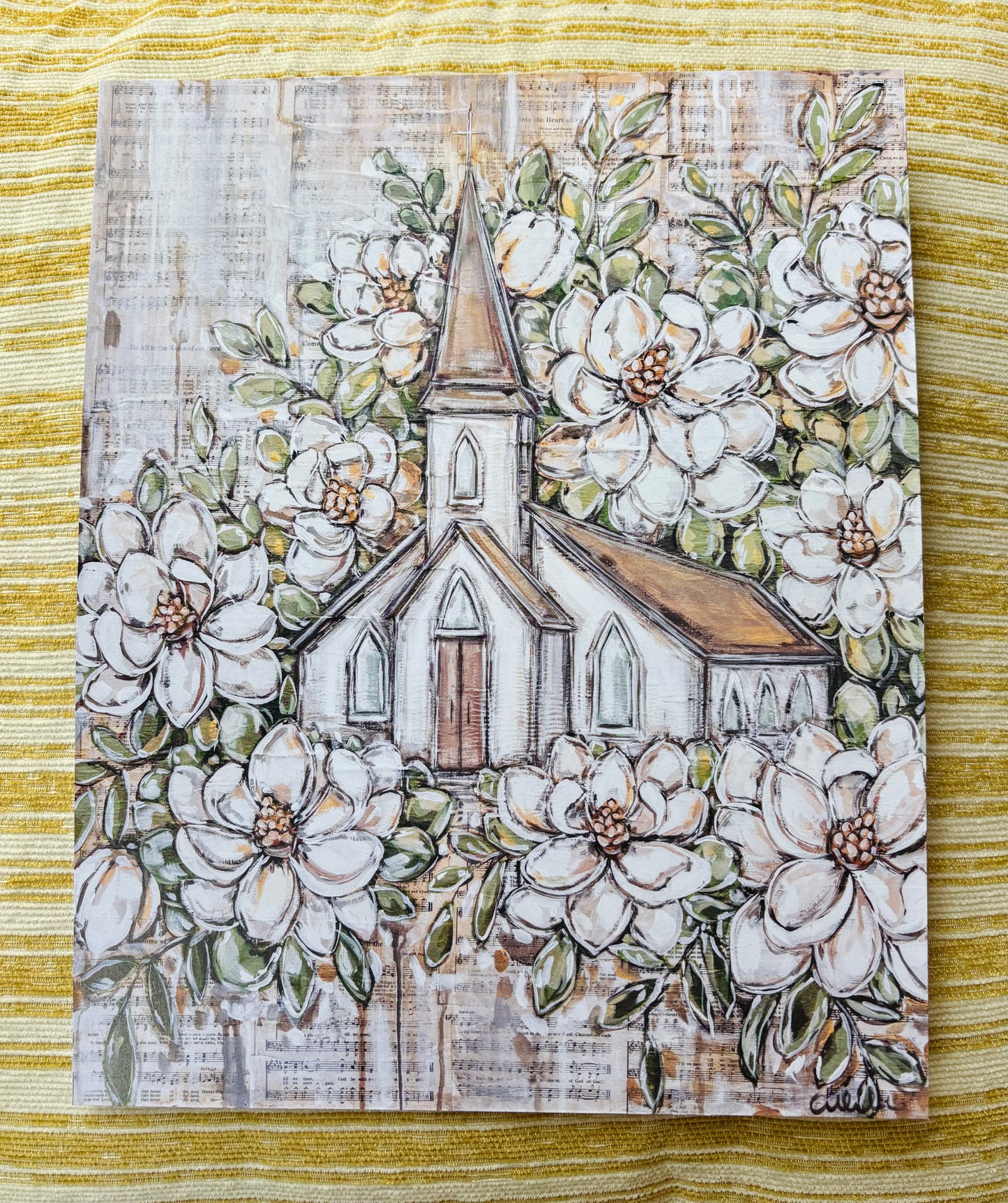 Magnolia Church Paper Print