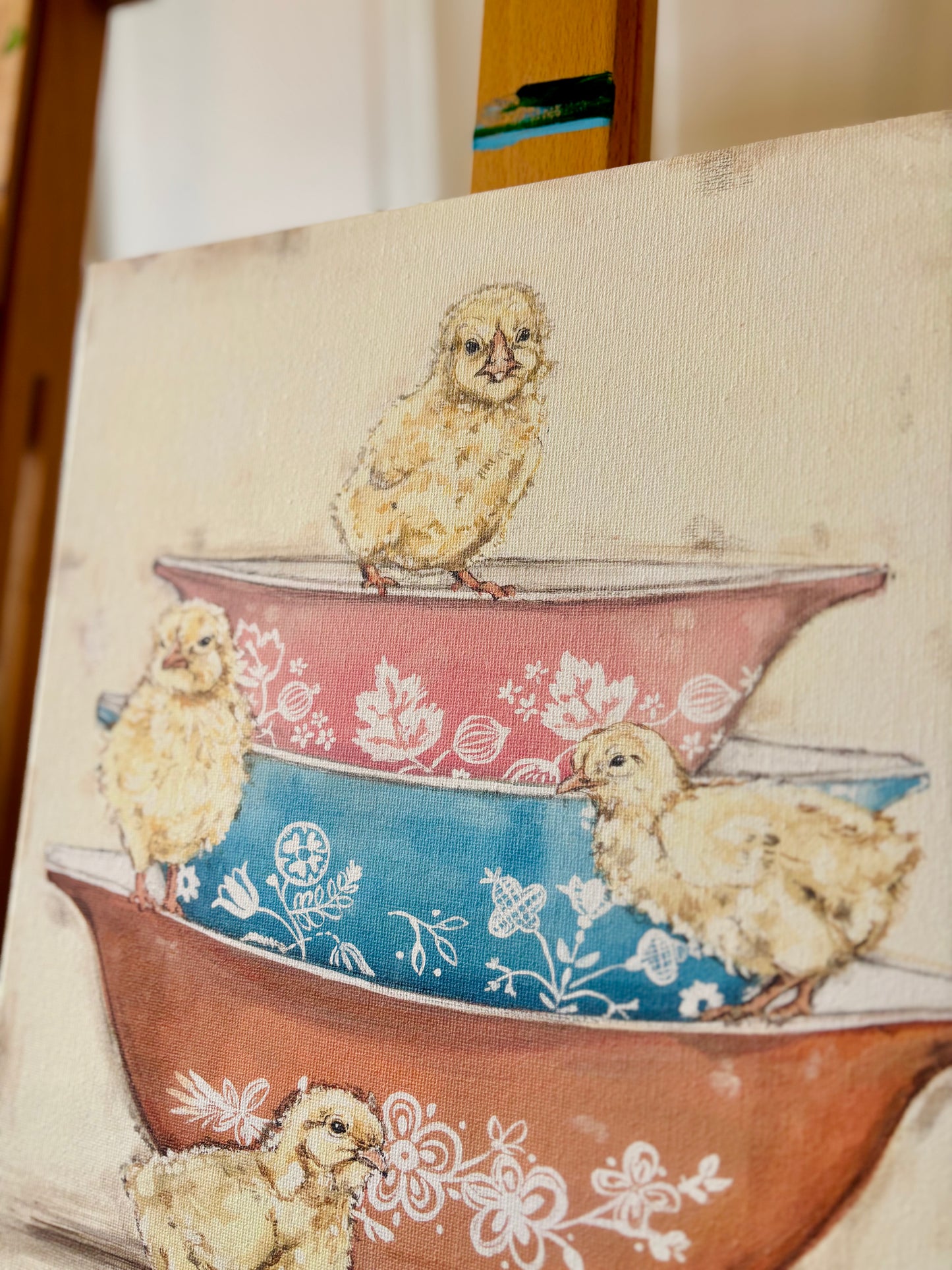 Pyrex Chicks Canvas Print
