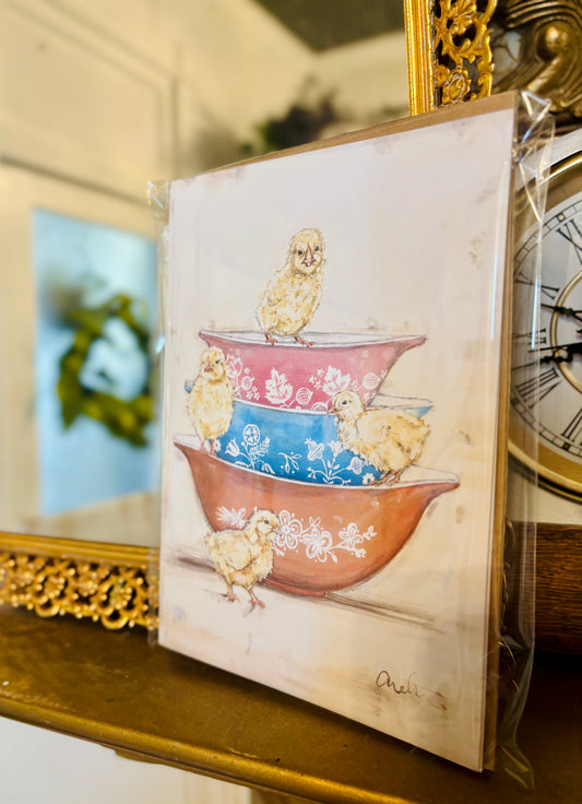 Pyrex Chicks Cards
