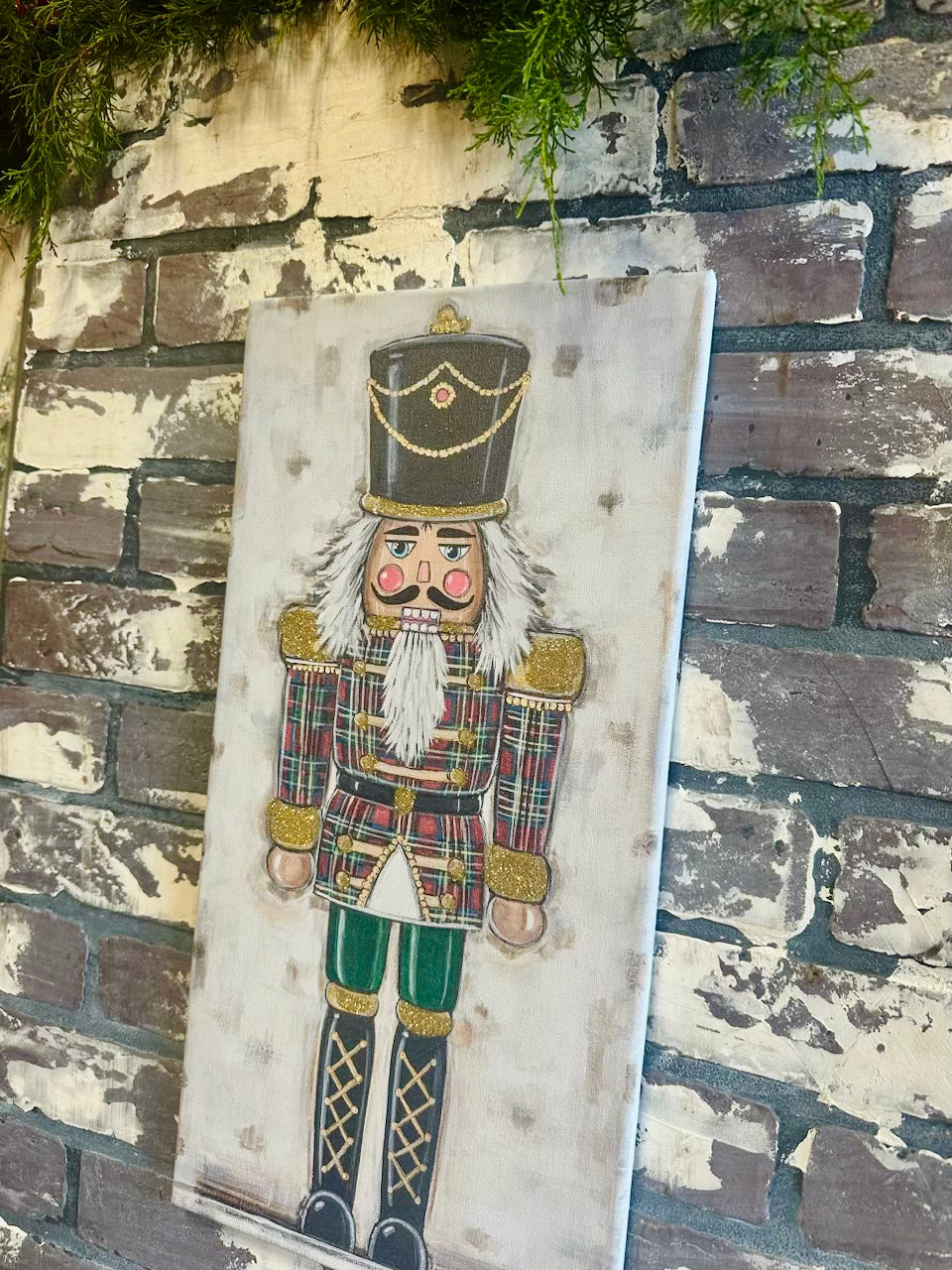 Plaid Nutcracker Canvas Print 10x20