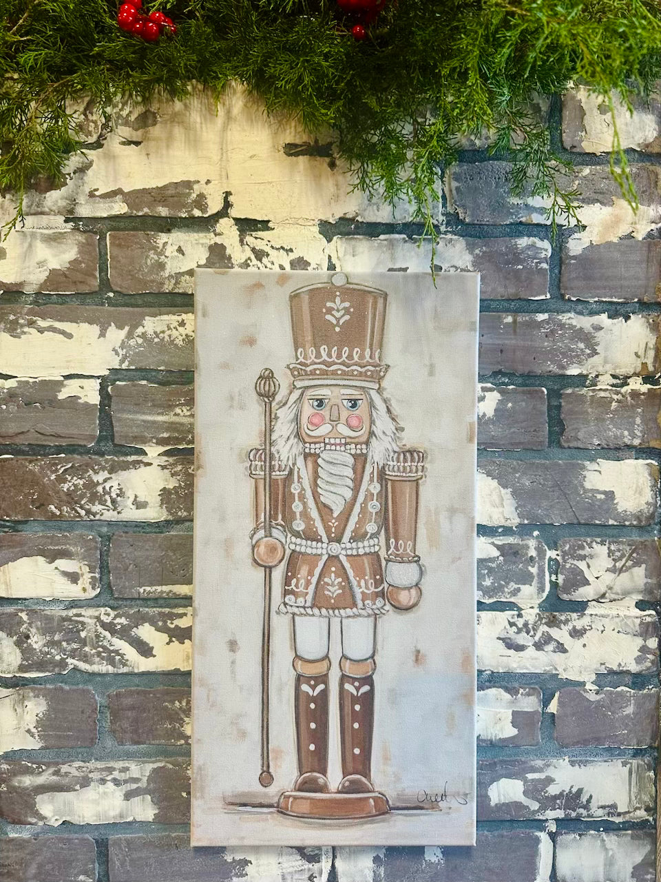 Gingerbread Nutcracker Canvas Print 10x20