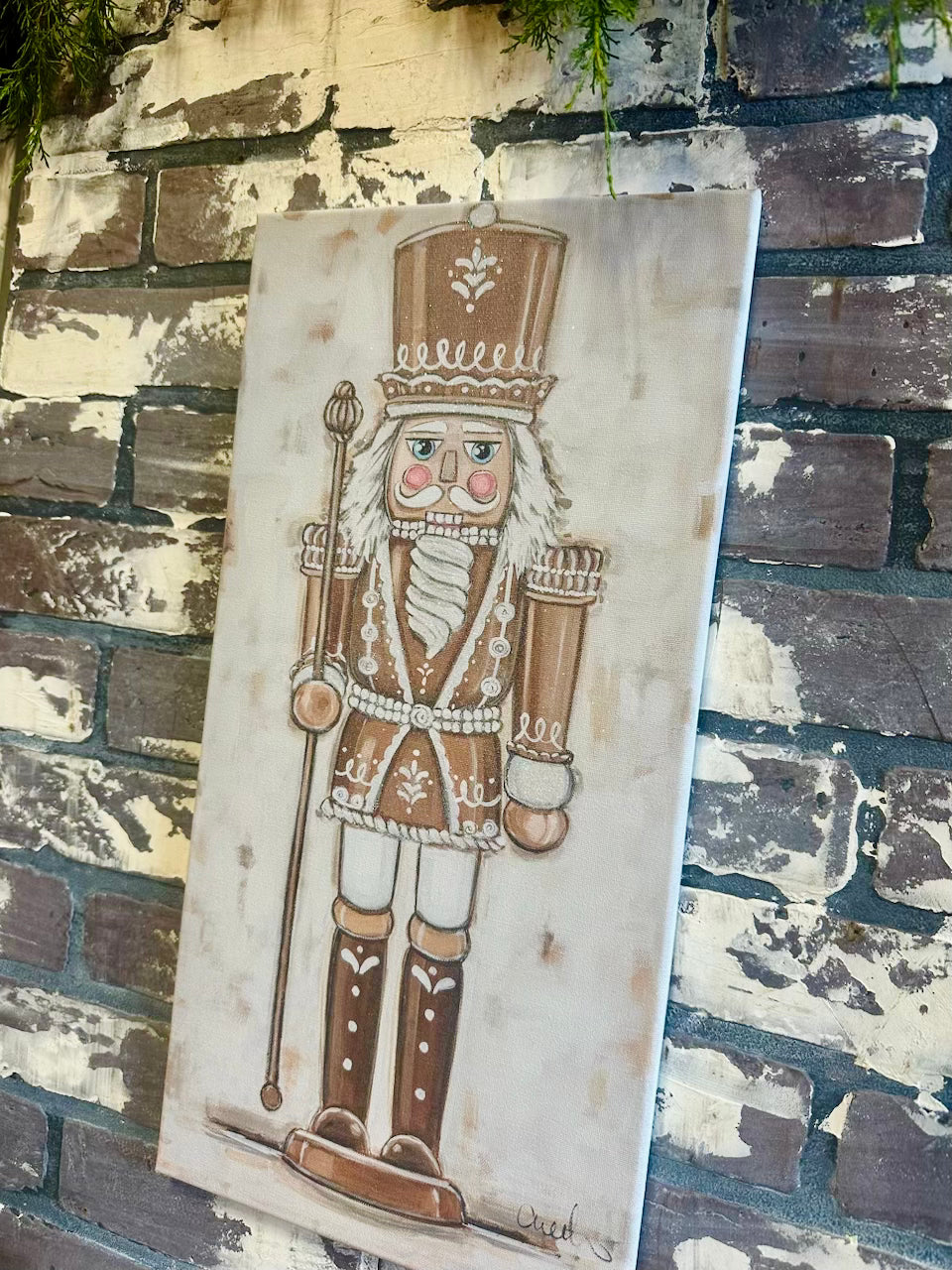 Gingerbread Nutcracker Canvas Print 10x20